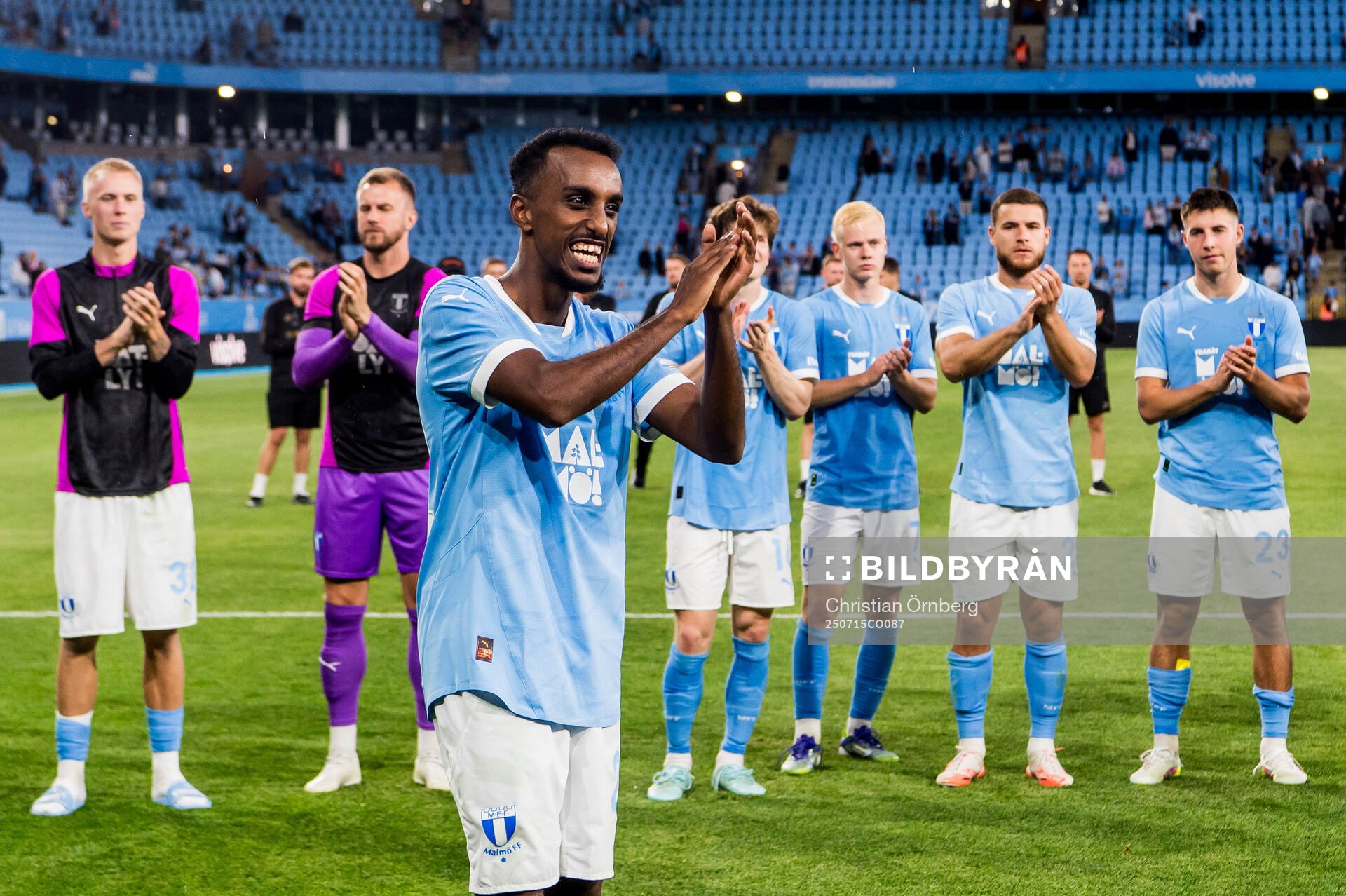Taha Ali of Malmö FF celebrates
