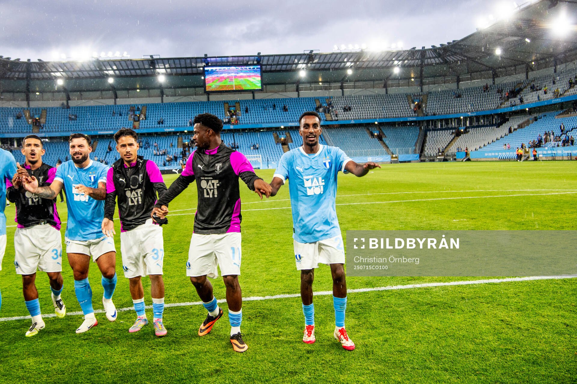 Taha Ali of Malmö FF celebrates