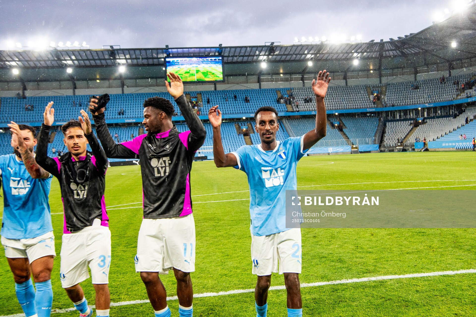 Taha Ali of Malmö FF celebrates