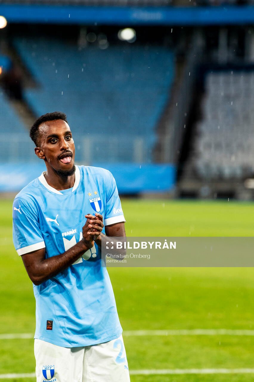 Taha Ali  of Malmö FF celebrates