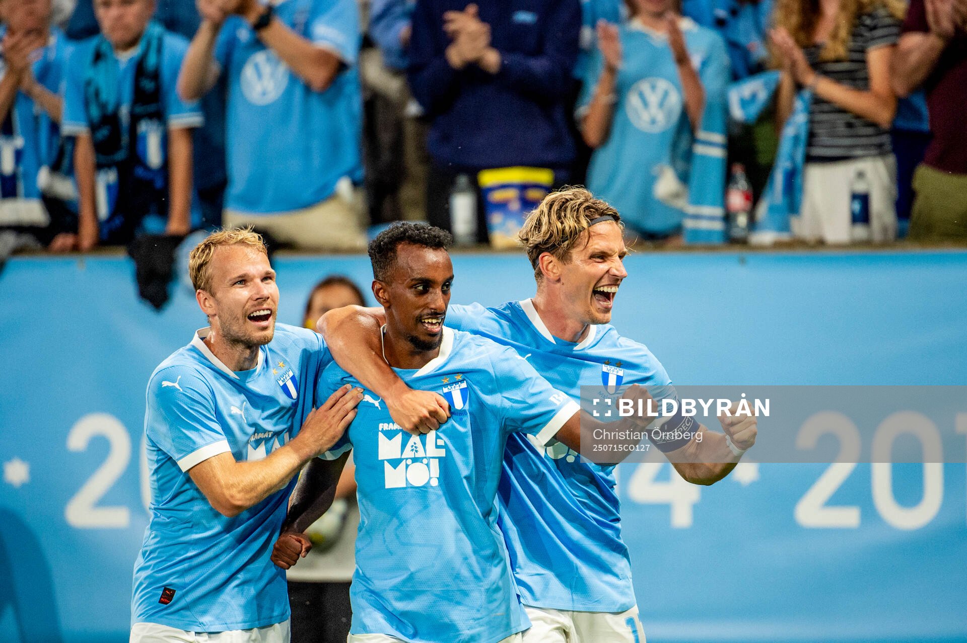 Oscar Lewicki, Taha Ali and Jens Stryger Larsen of Malmö