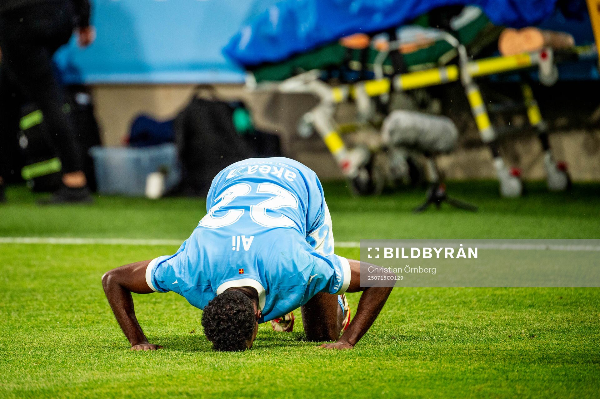 Taha Ali of Malmö FF celebrates