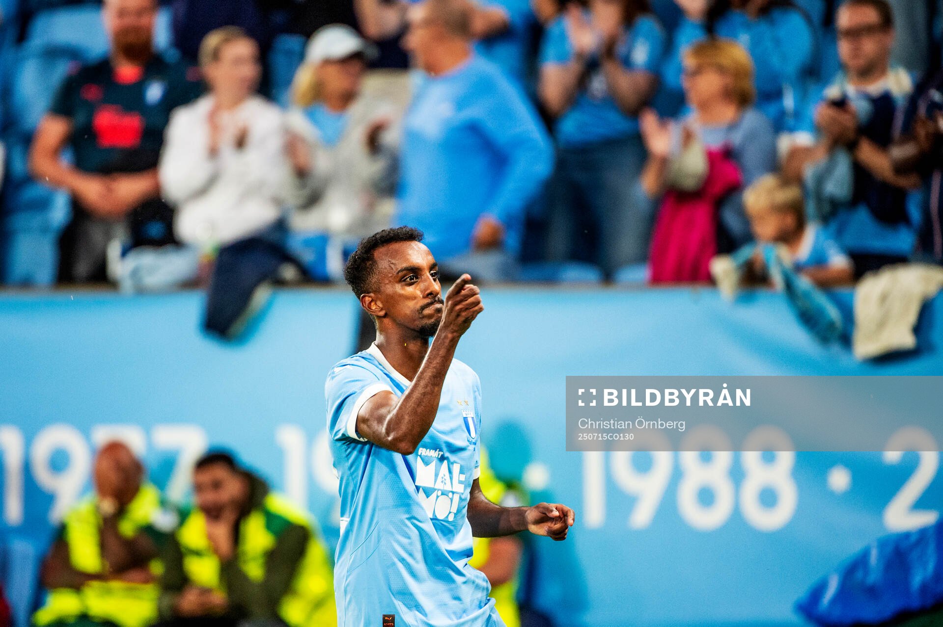 Taha Ali of Malmö FF celebrates