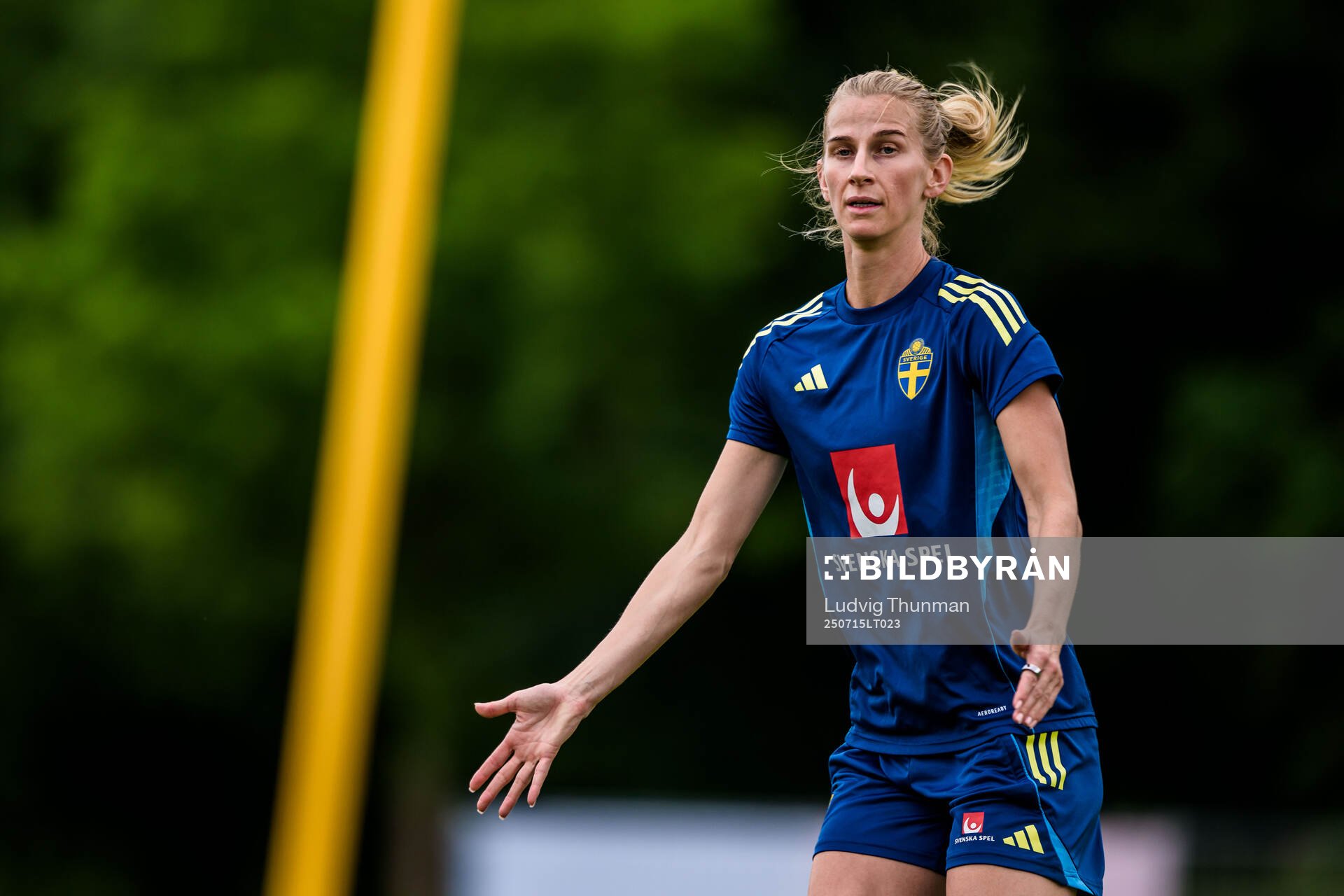 Sofia Jakobsson of the Swedish women's national football