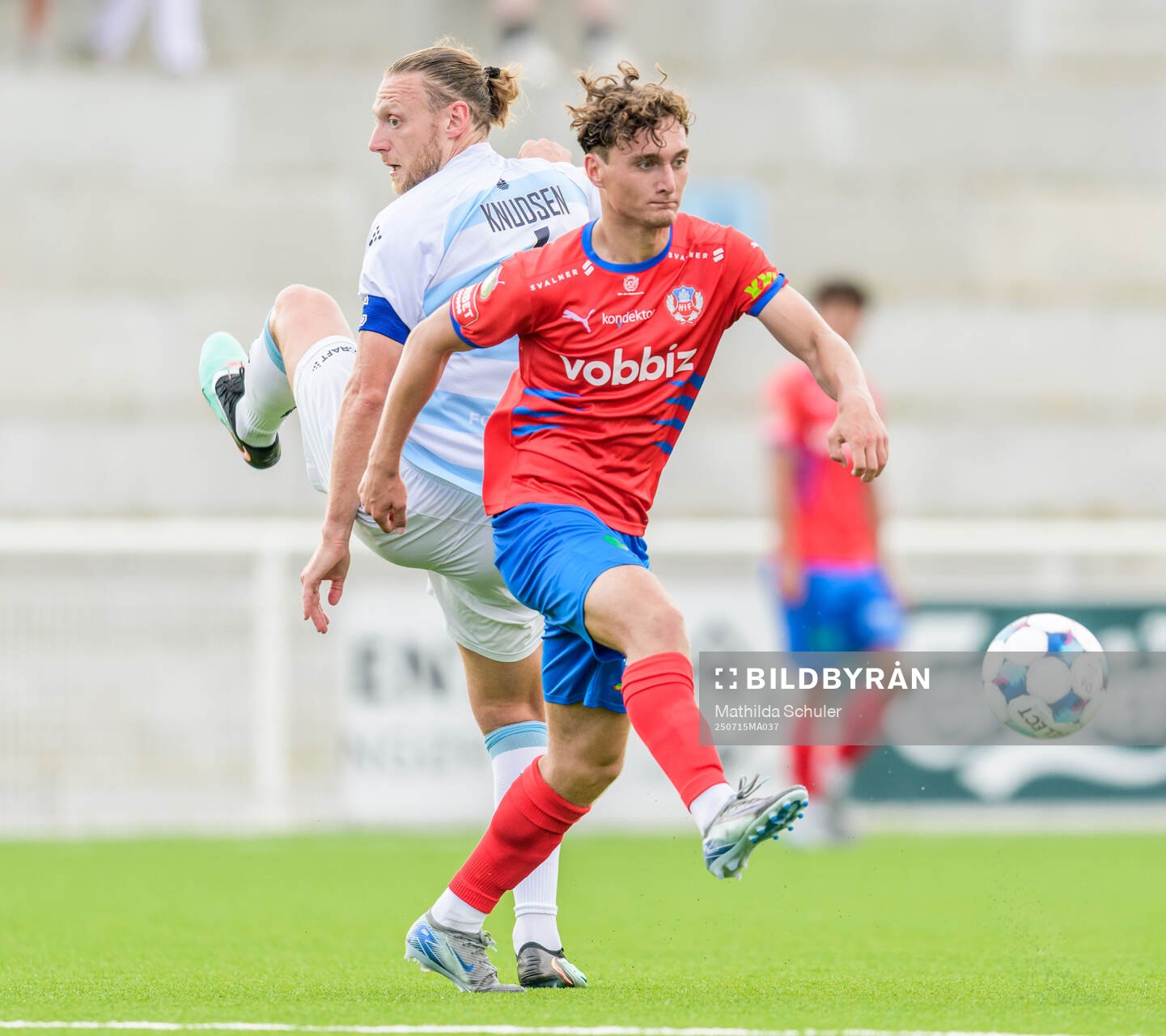 FC Helsingörs Mikkel Knudsen och Helsingborgs Casper Ljung