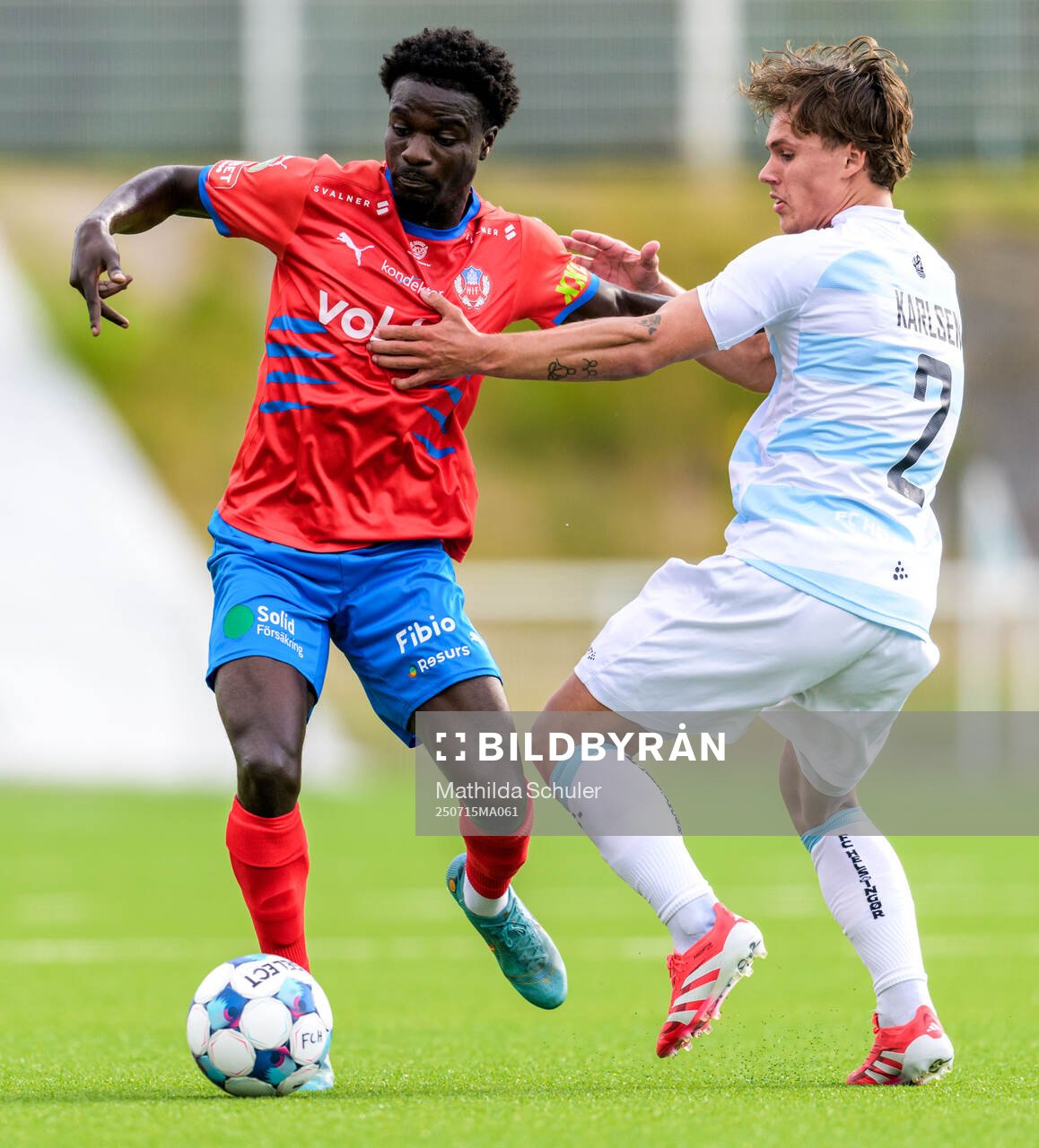 Helsingborgs Samuel Asoma och FC Helsingörs Frederik