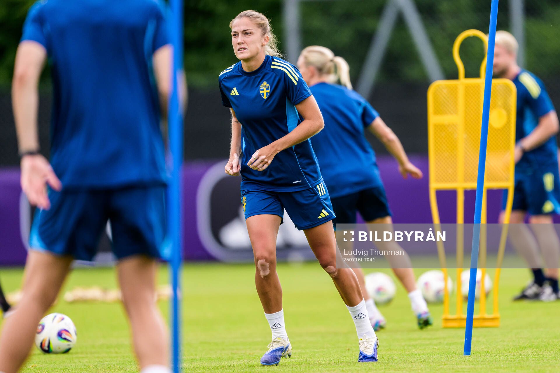 Of the Swedish women's national football team at a training