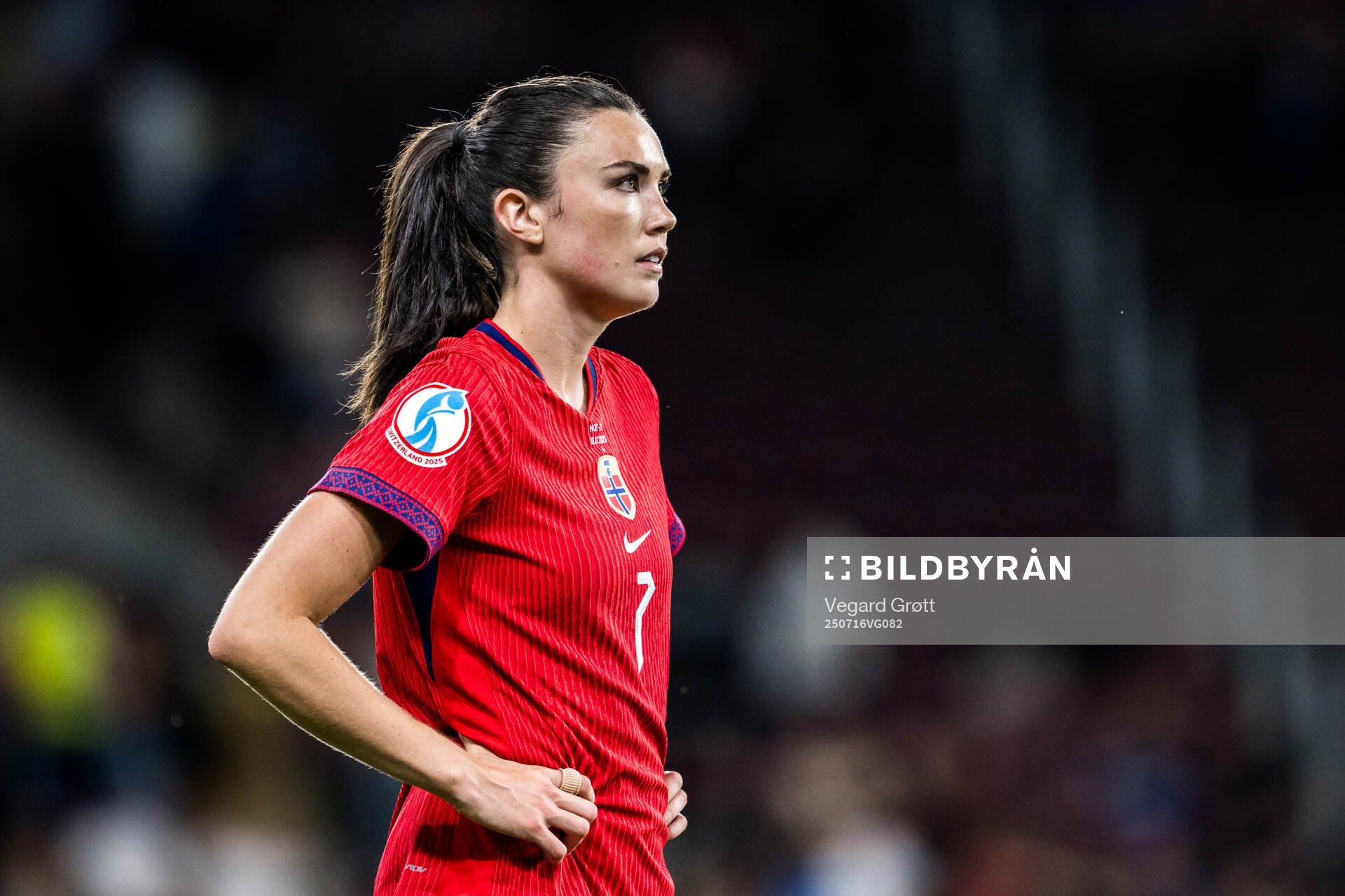 Ingrid Syrstad Engen of Norway looks dejected