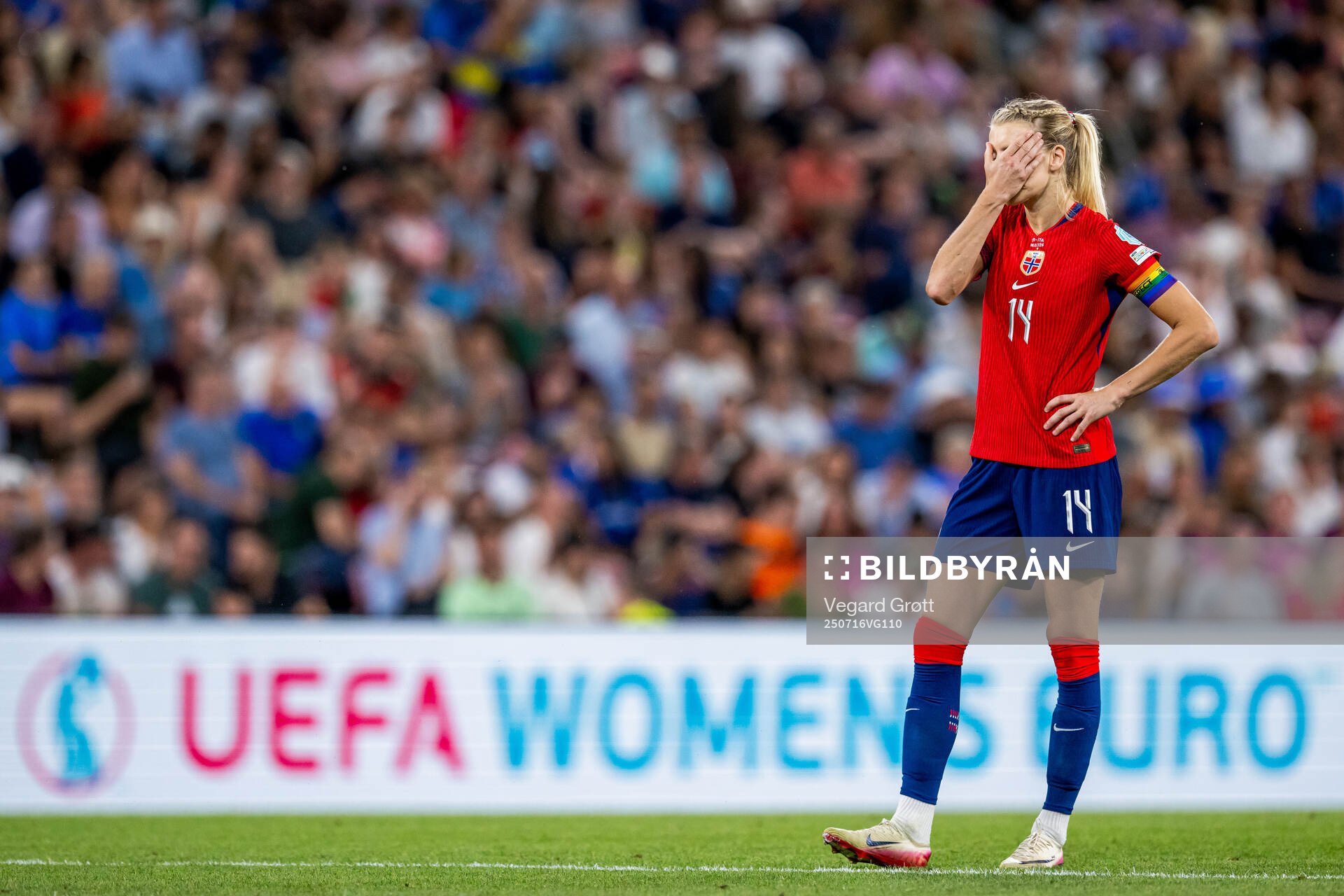 Ada Hegerberg of Norway looks dejected