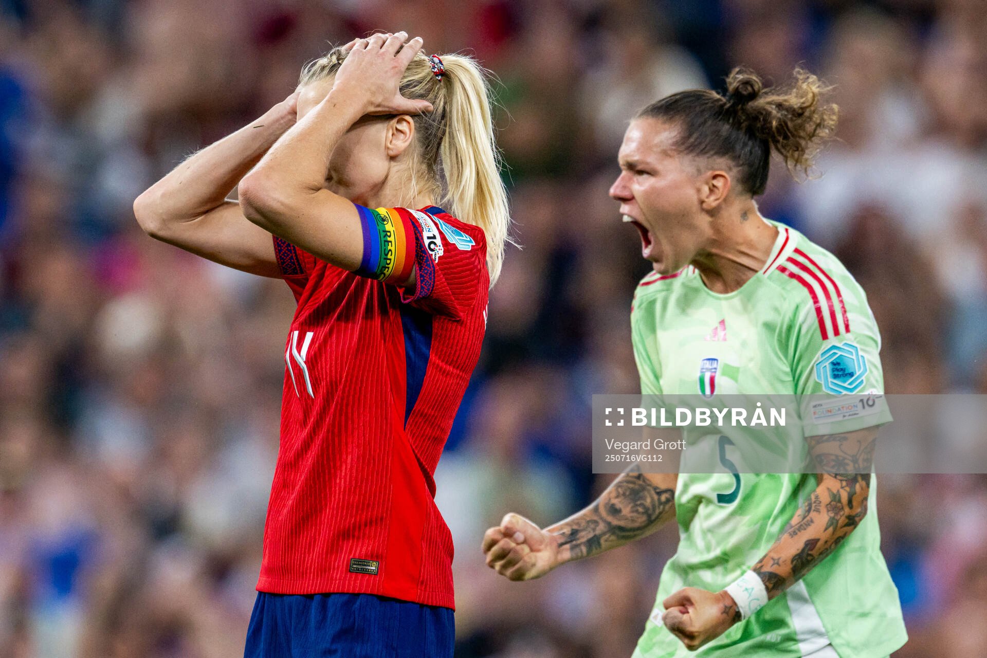 Ada Hegerberg of Norway looks dejected