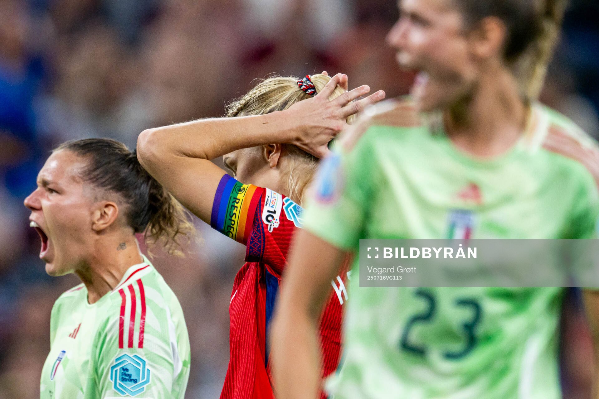 Ada Hegerberg of Norway looks dejected