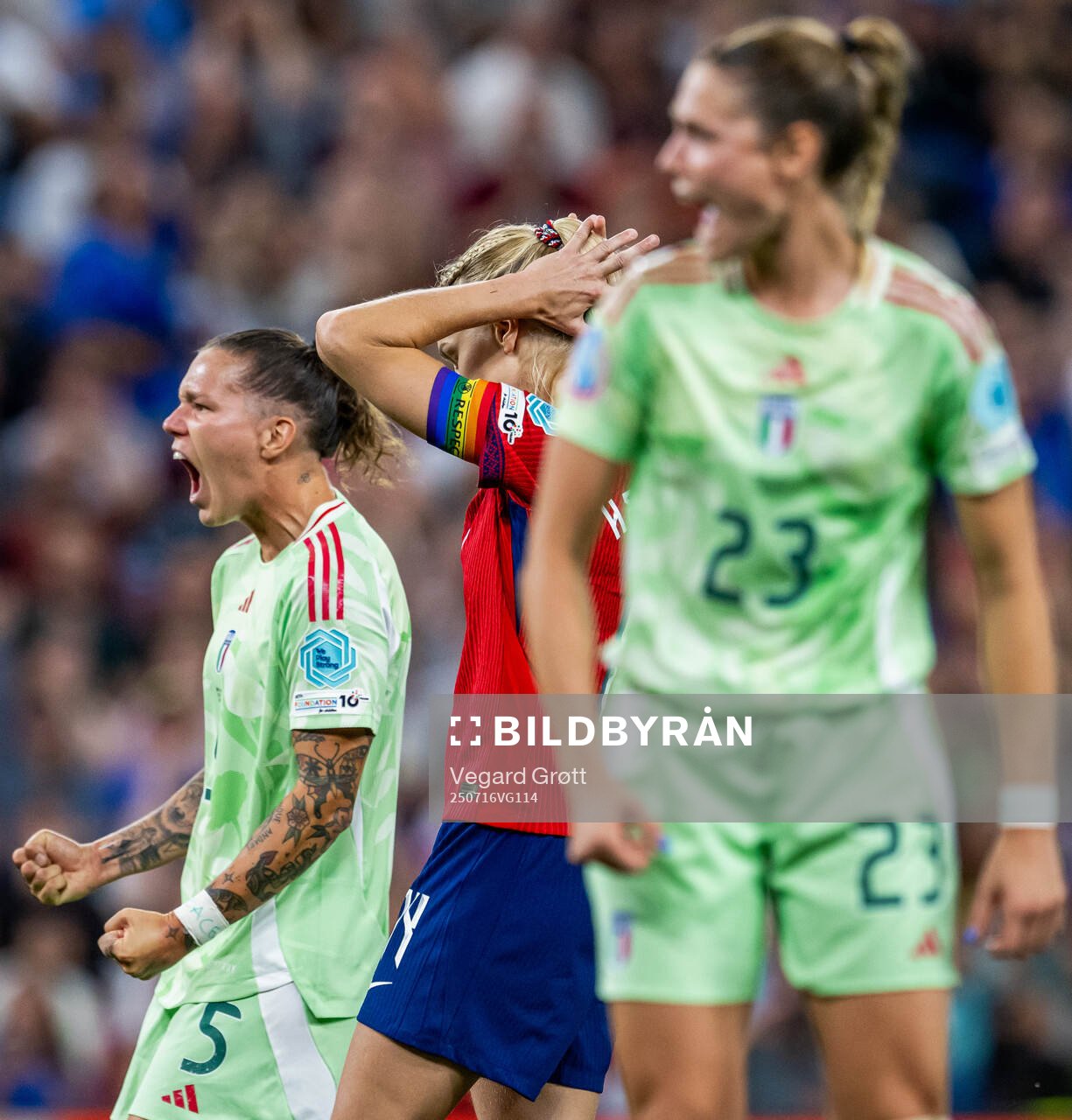 Ada Hegerberg of Norway looks dejected