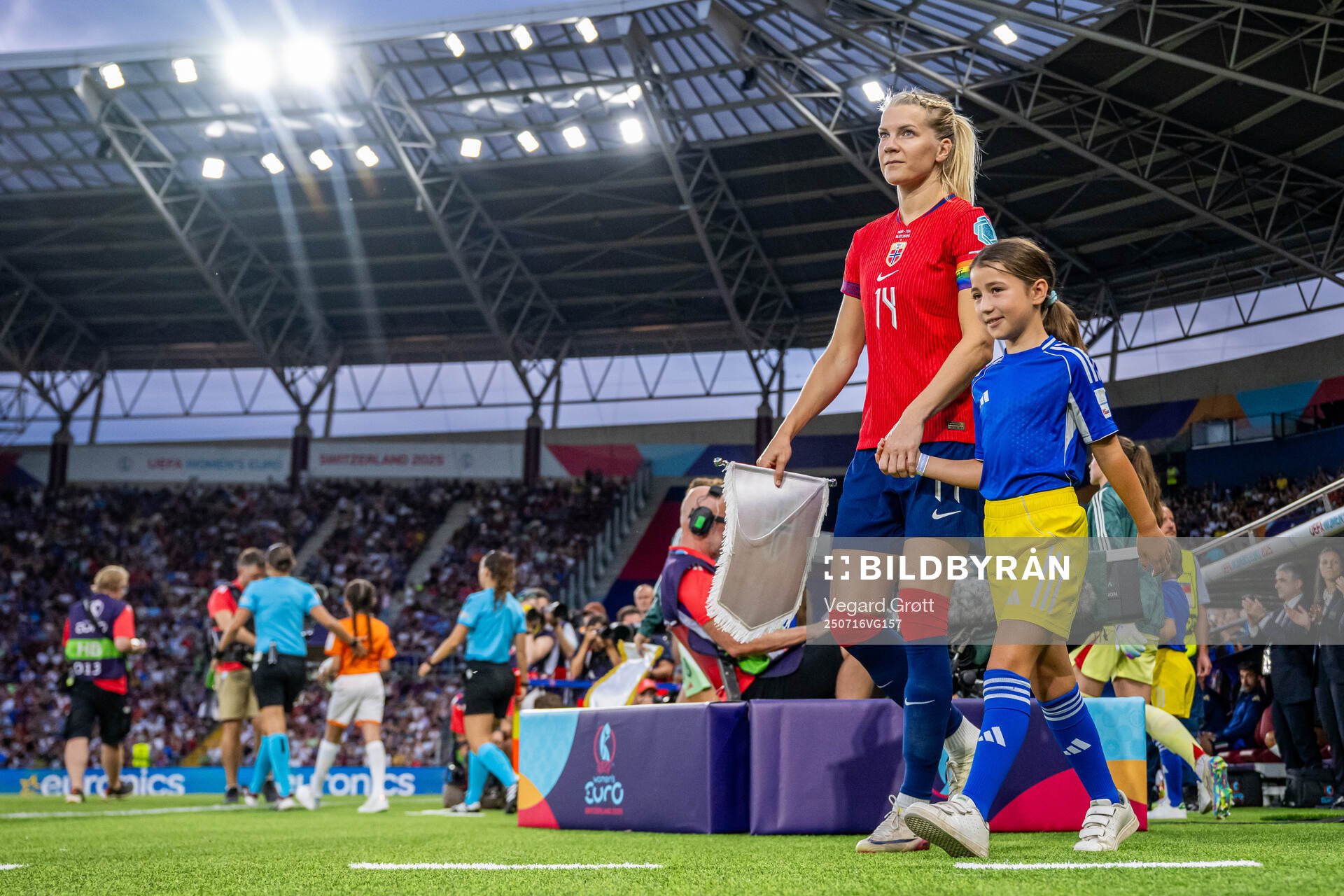 Ada Hegerberg of Norway enters the pitch