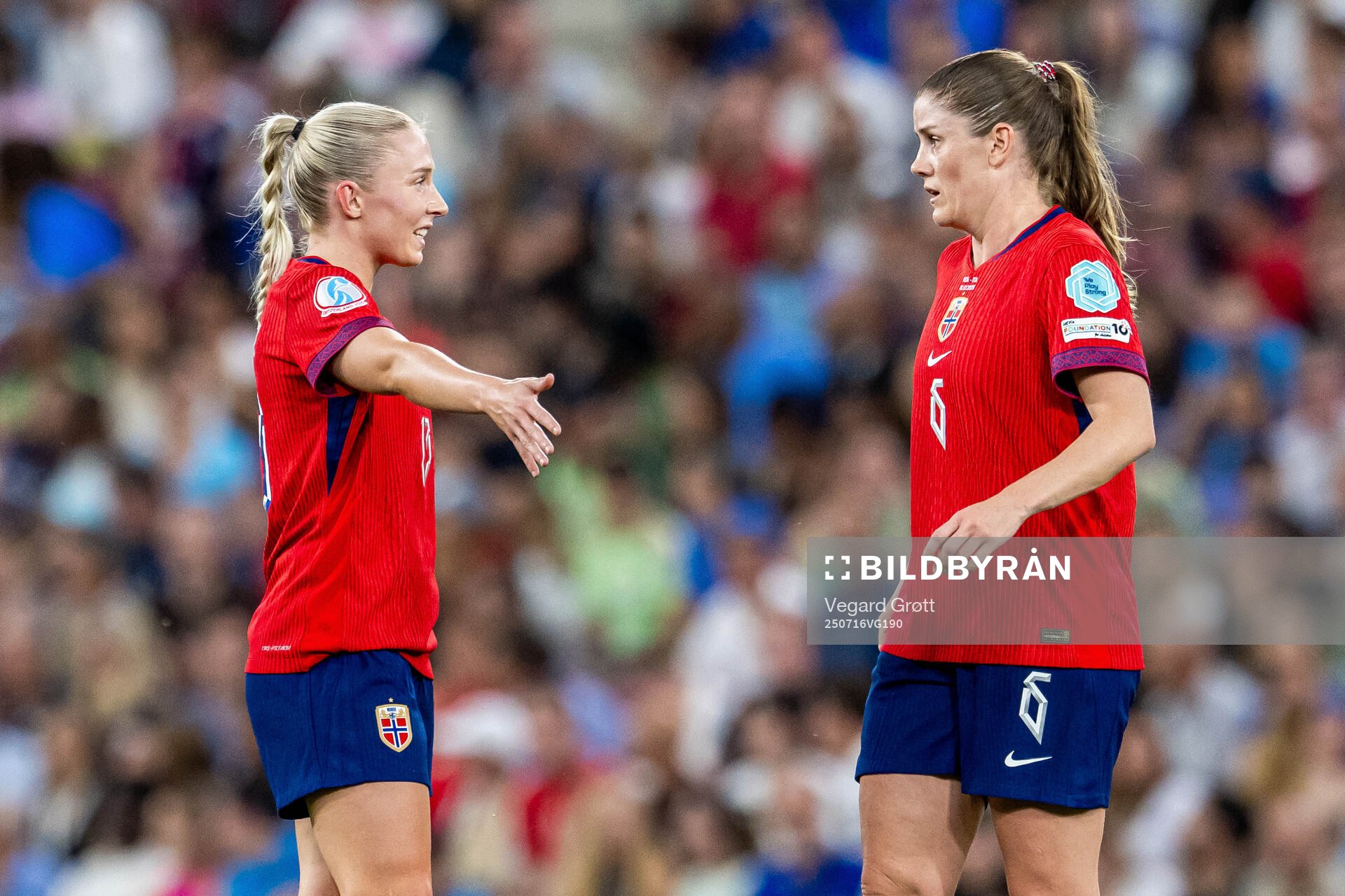 Thea Bjelde and Maren Mjelde of Norway
