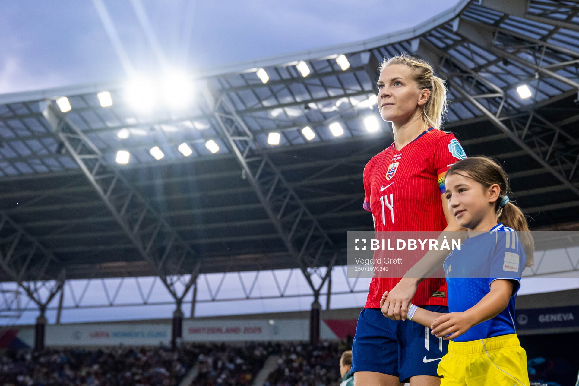 Ada Hegerberg of Norway enters the pitch