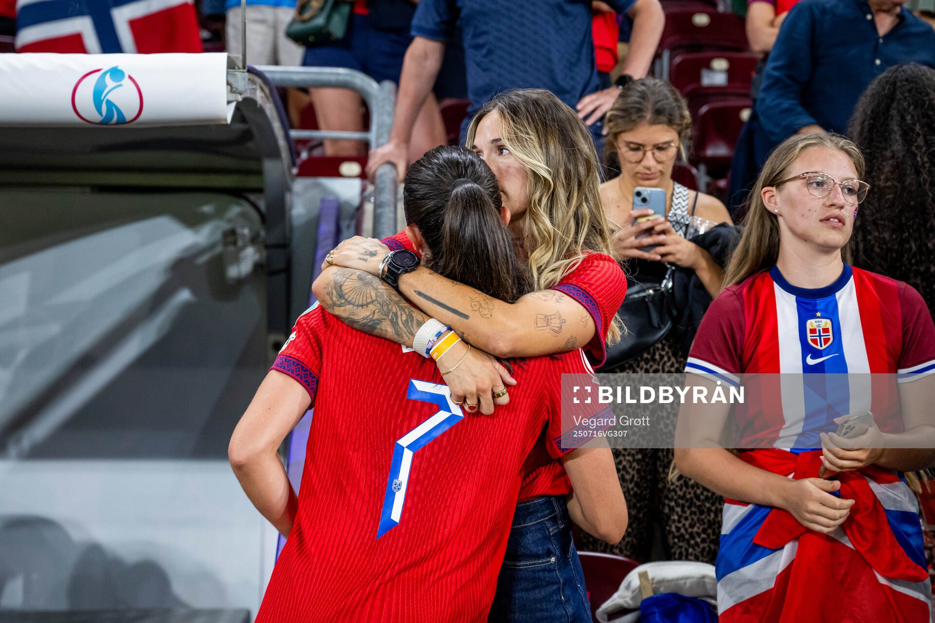 Ingrid Syrstad Engen of Norway with her girlfriend María