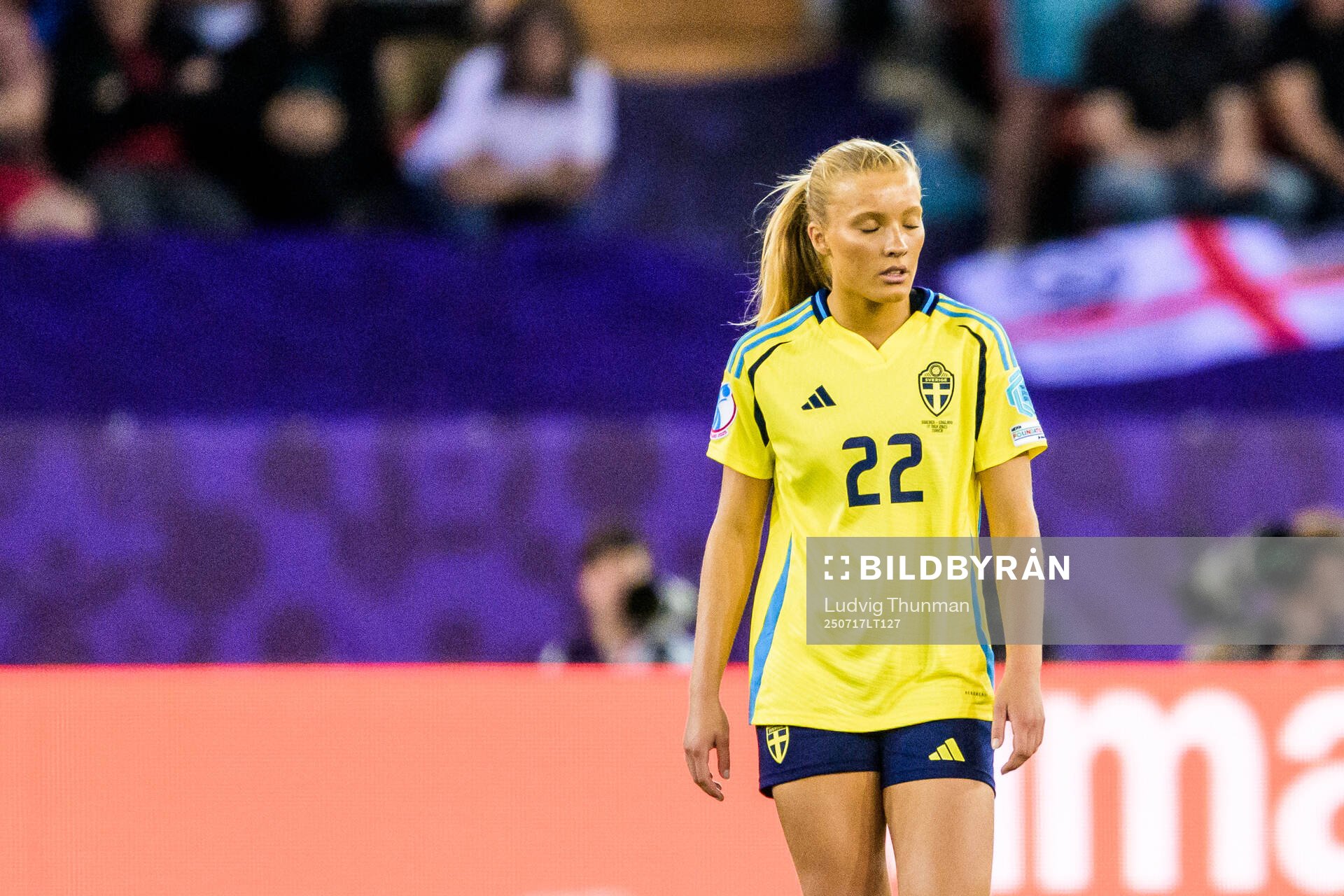 Smilla Holmberg of Sweden looks dejected