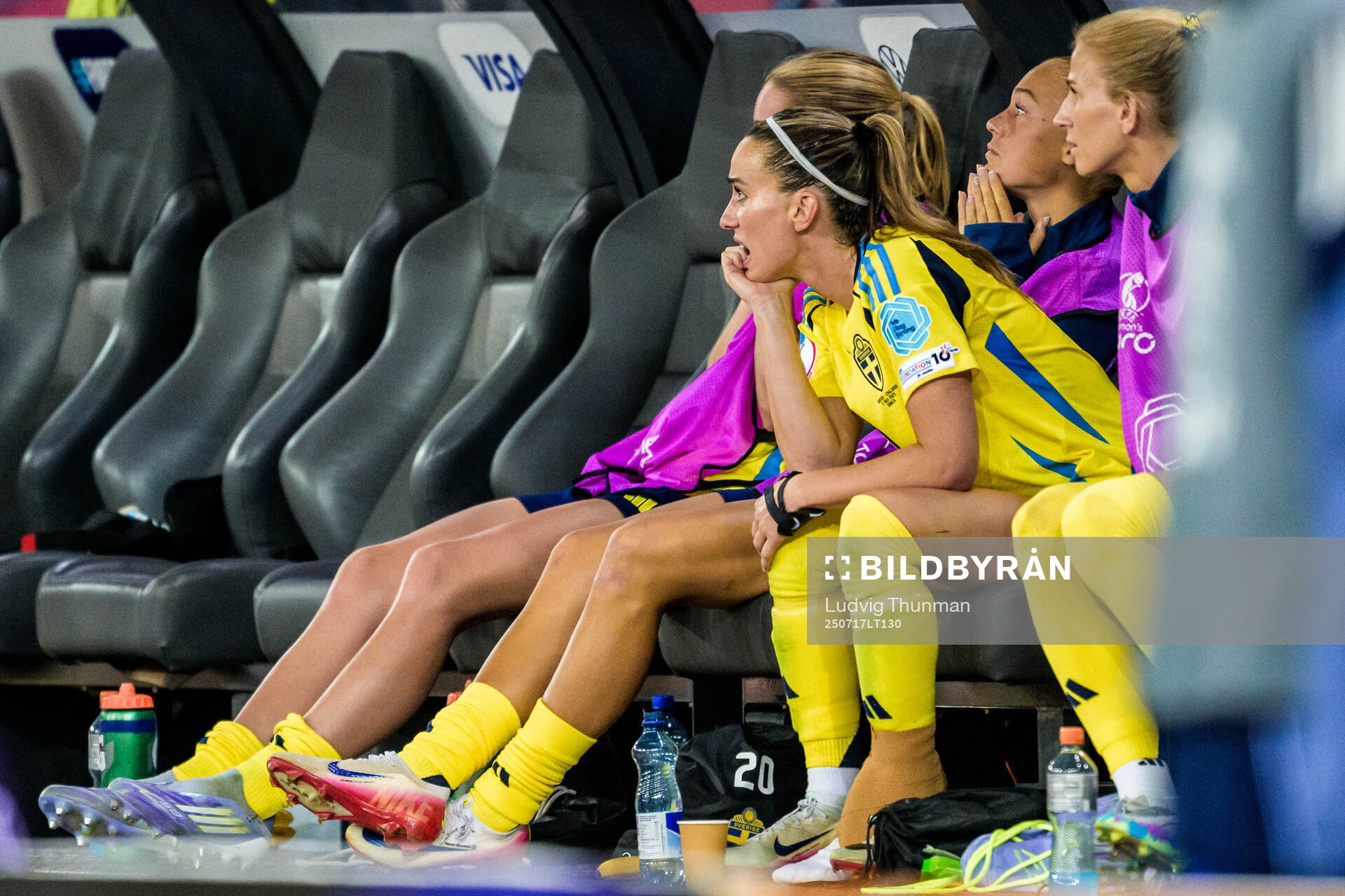 Kosovare Asllani of Sweden looks dejected