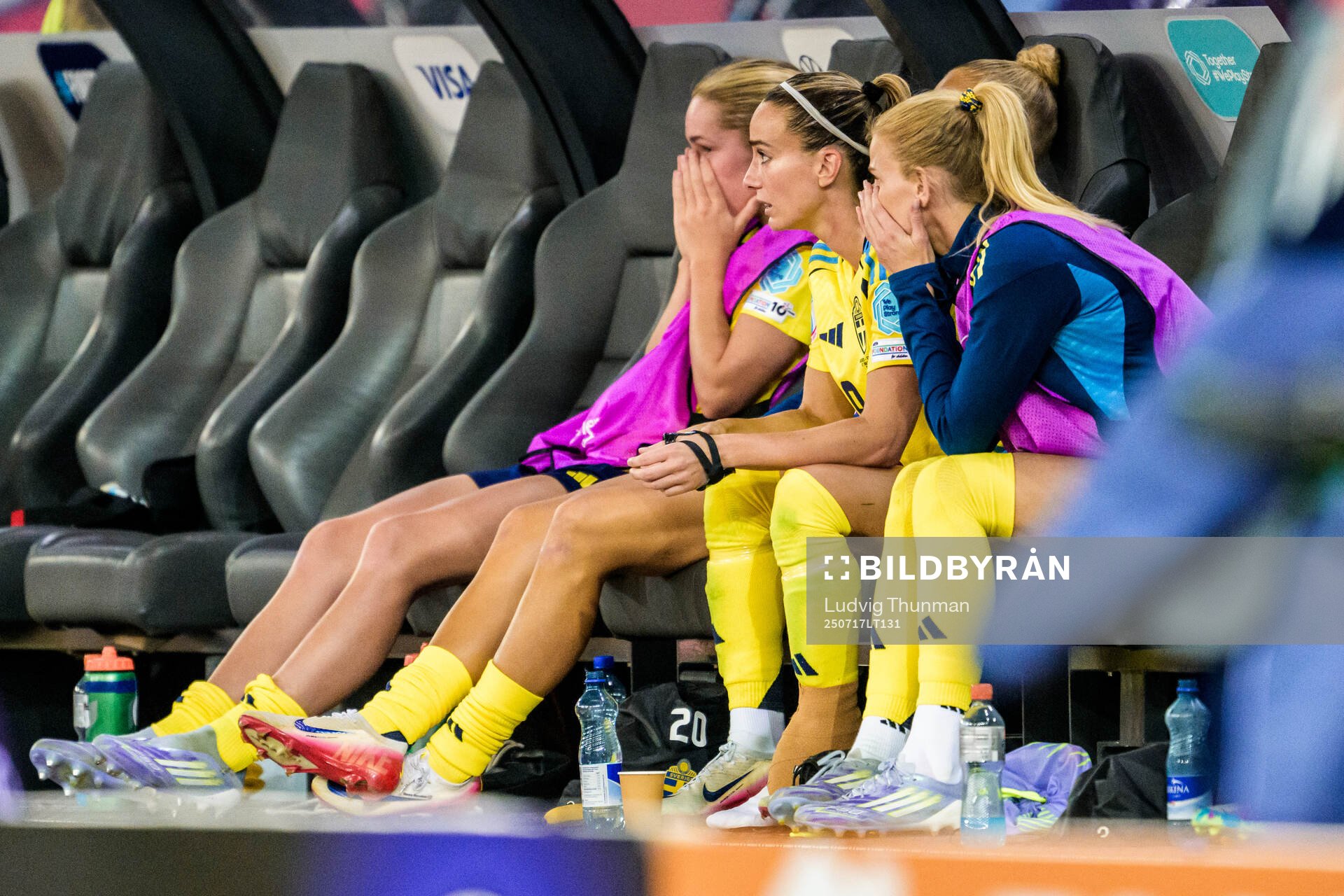 Kosovare Asllani of Sweden looks dejected