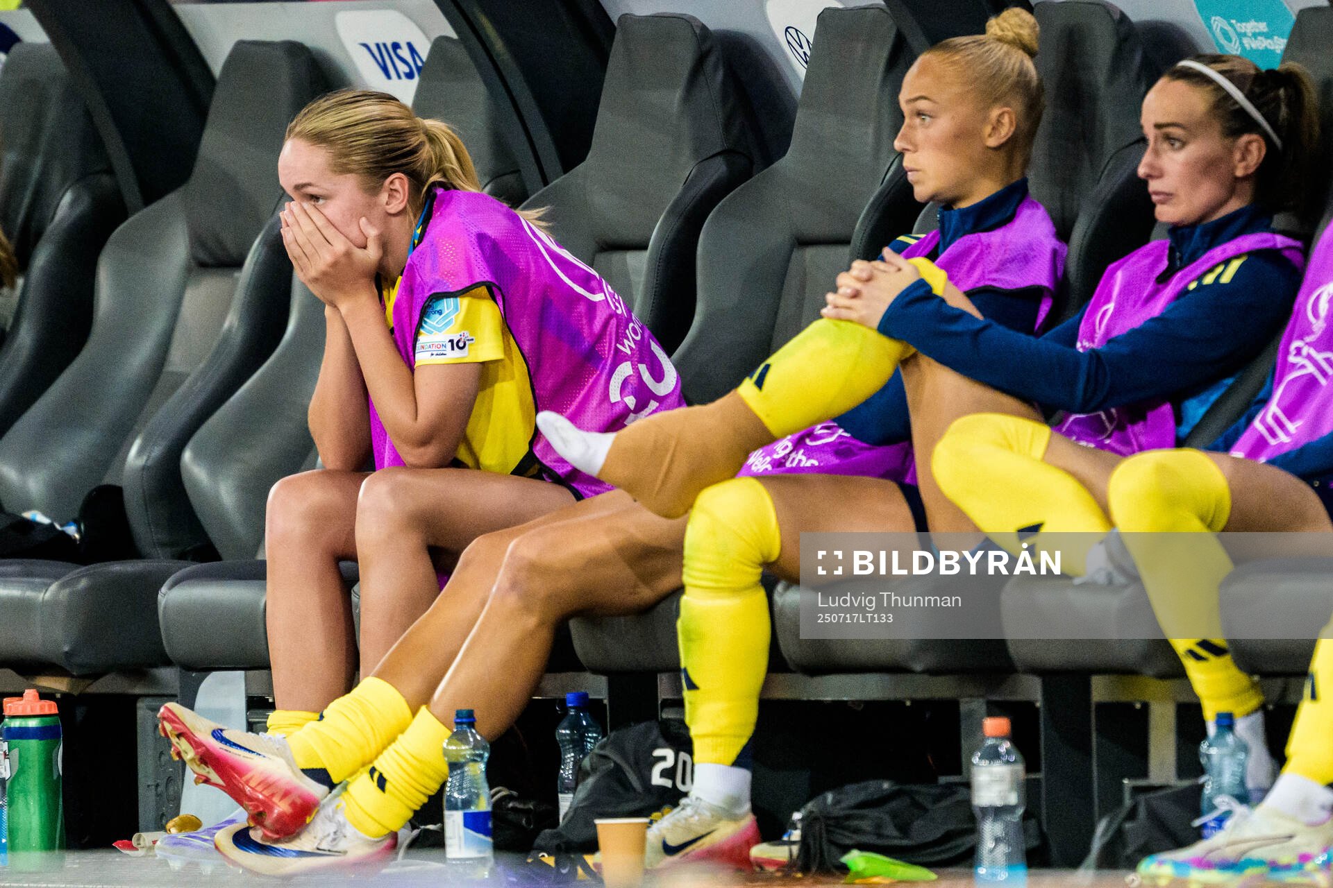Hanna Lundkvist looks dejected
