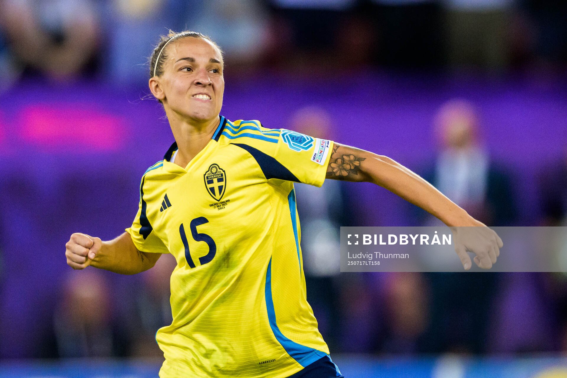 Julia Zigiotti Olme of Sweden celebrates