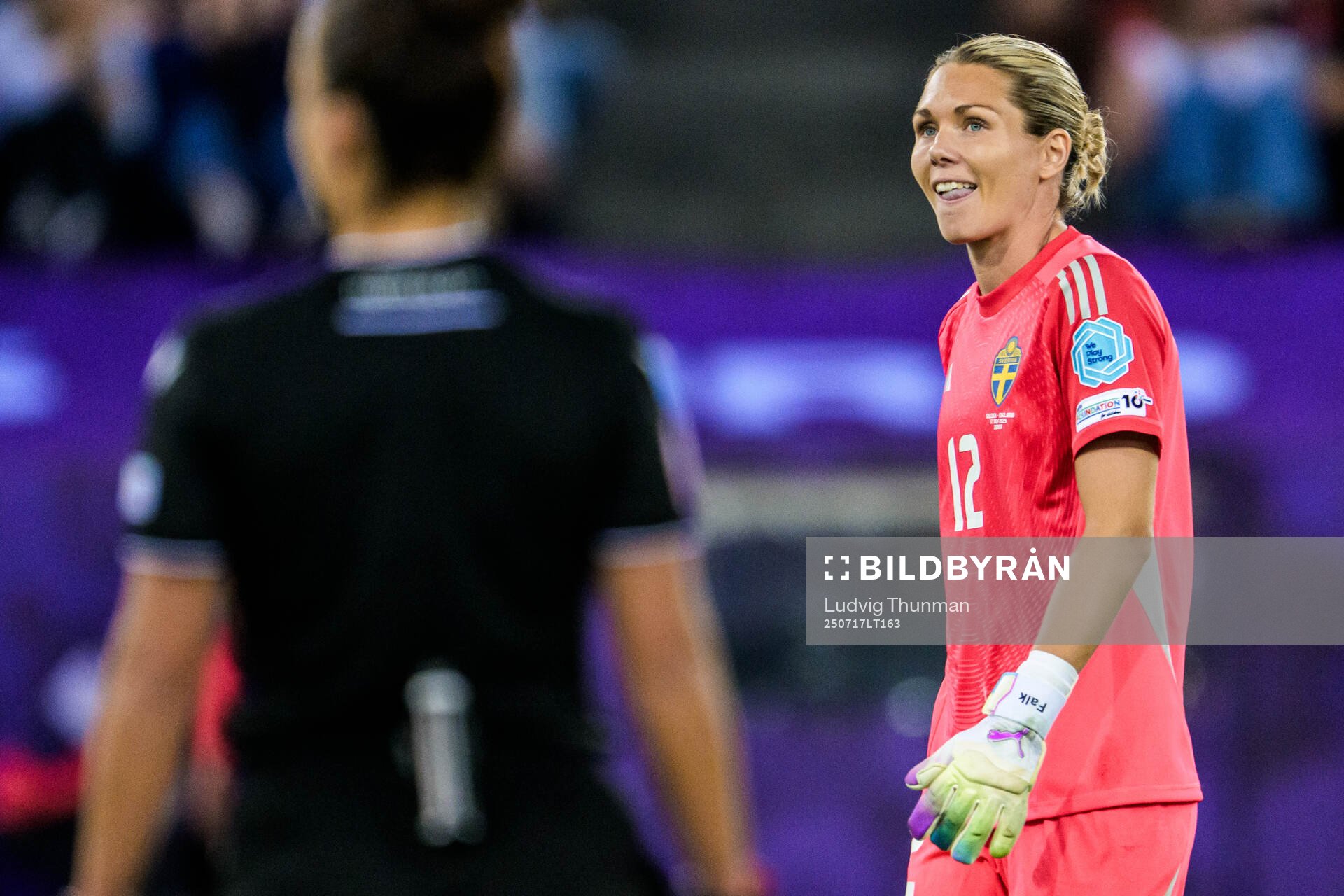 Goalkeeper Jennifer Falk of Sweden