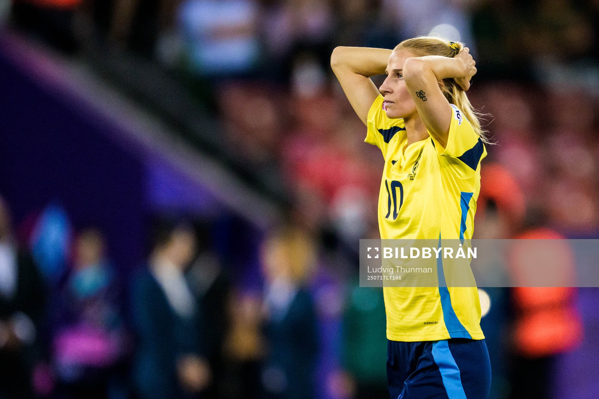 Sofia Jakobsson of Sweden looks dejected