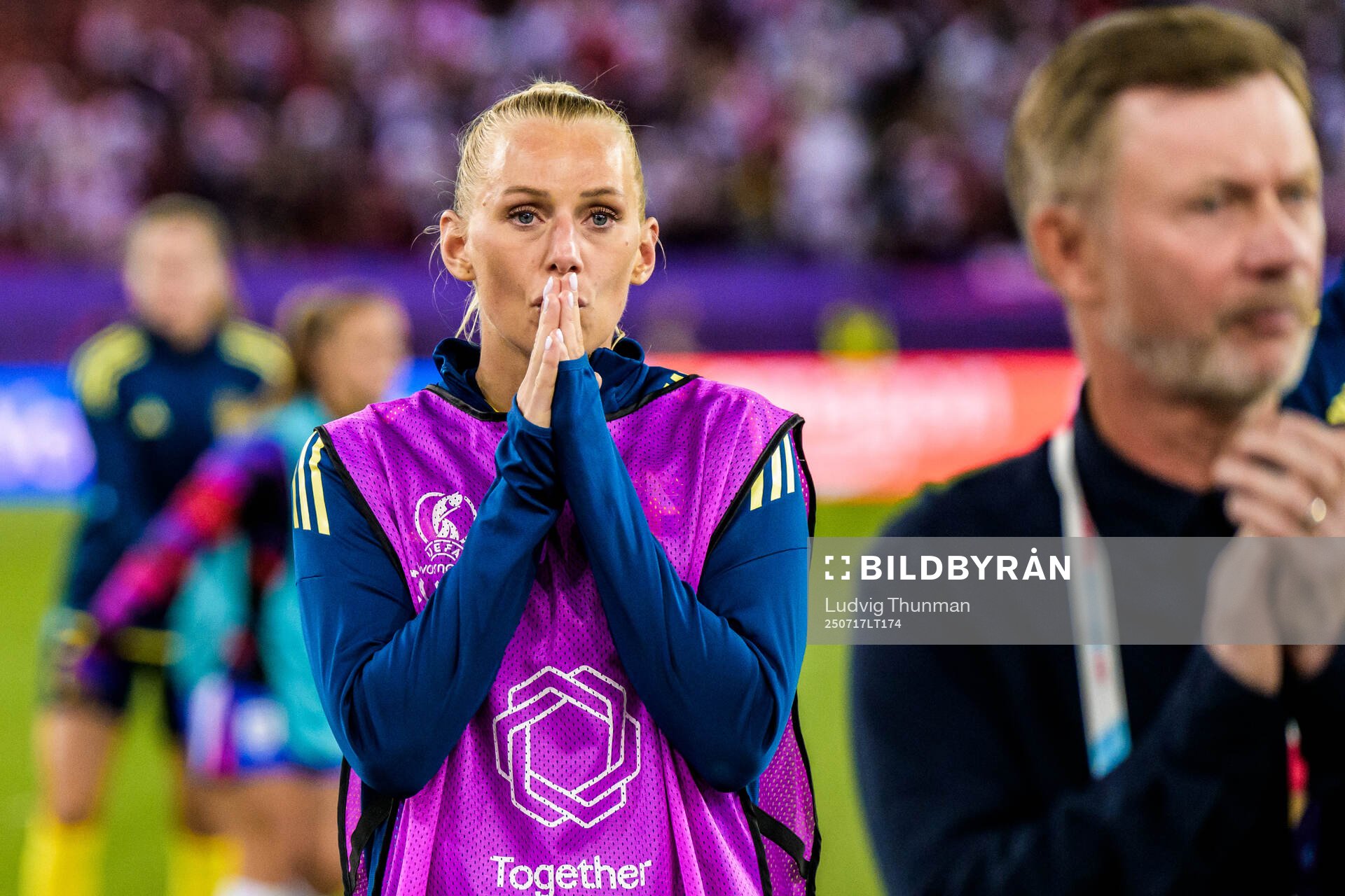 Stina Blackstenius of Sweden looks dejected