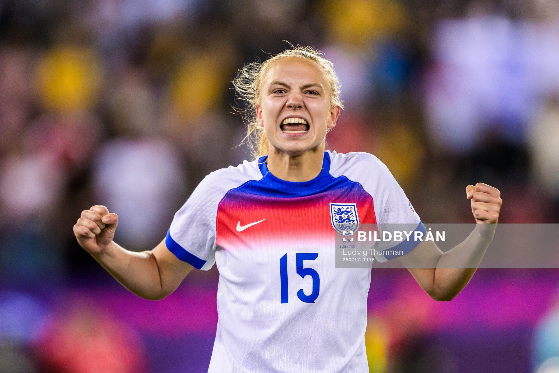 Esme Morgan of England celebrates