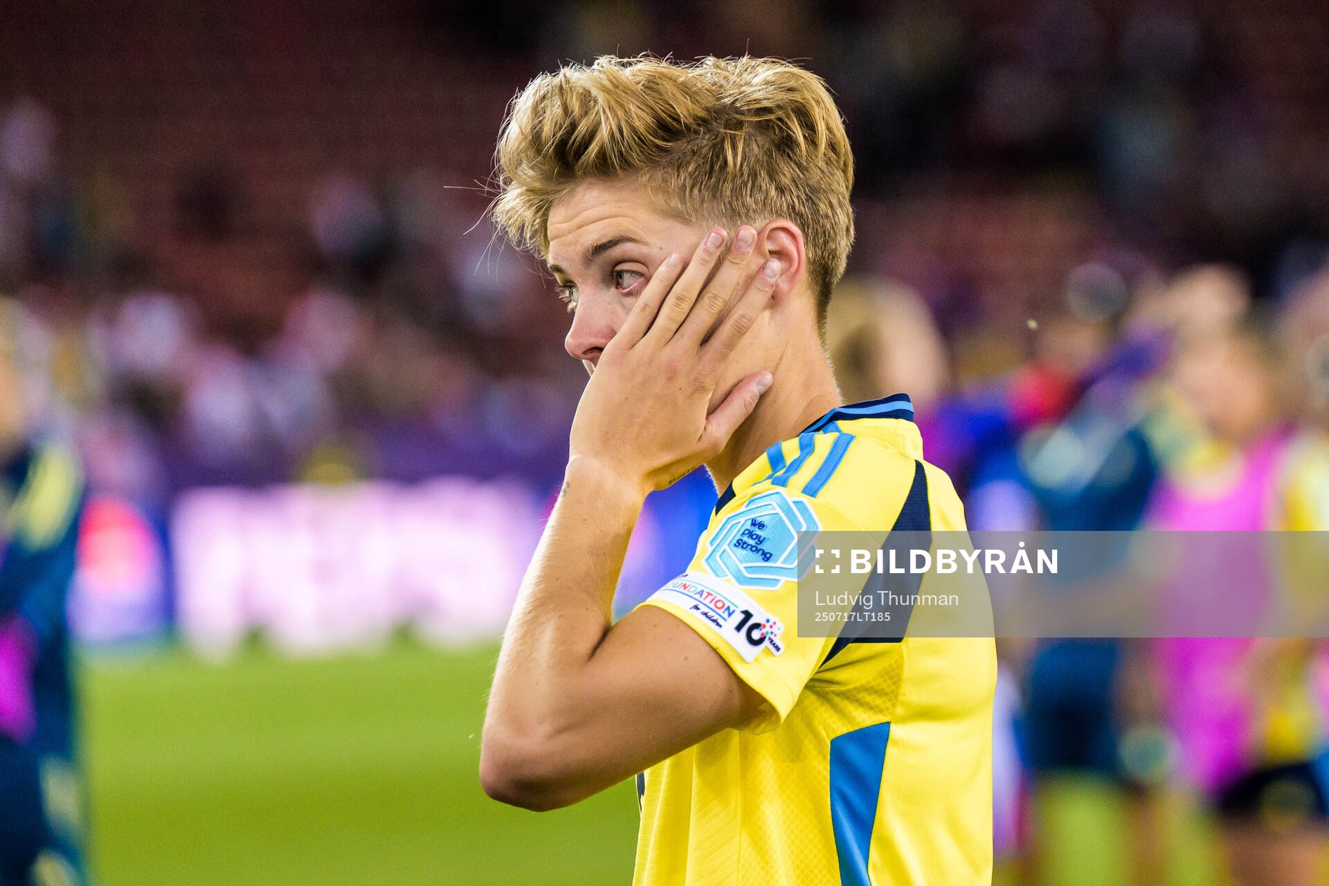 Lina Hurtig of Sweden looks dejected