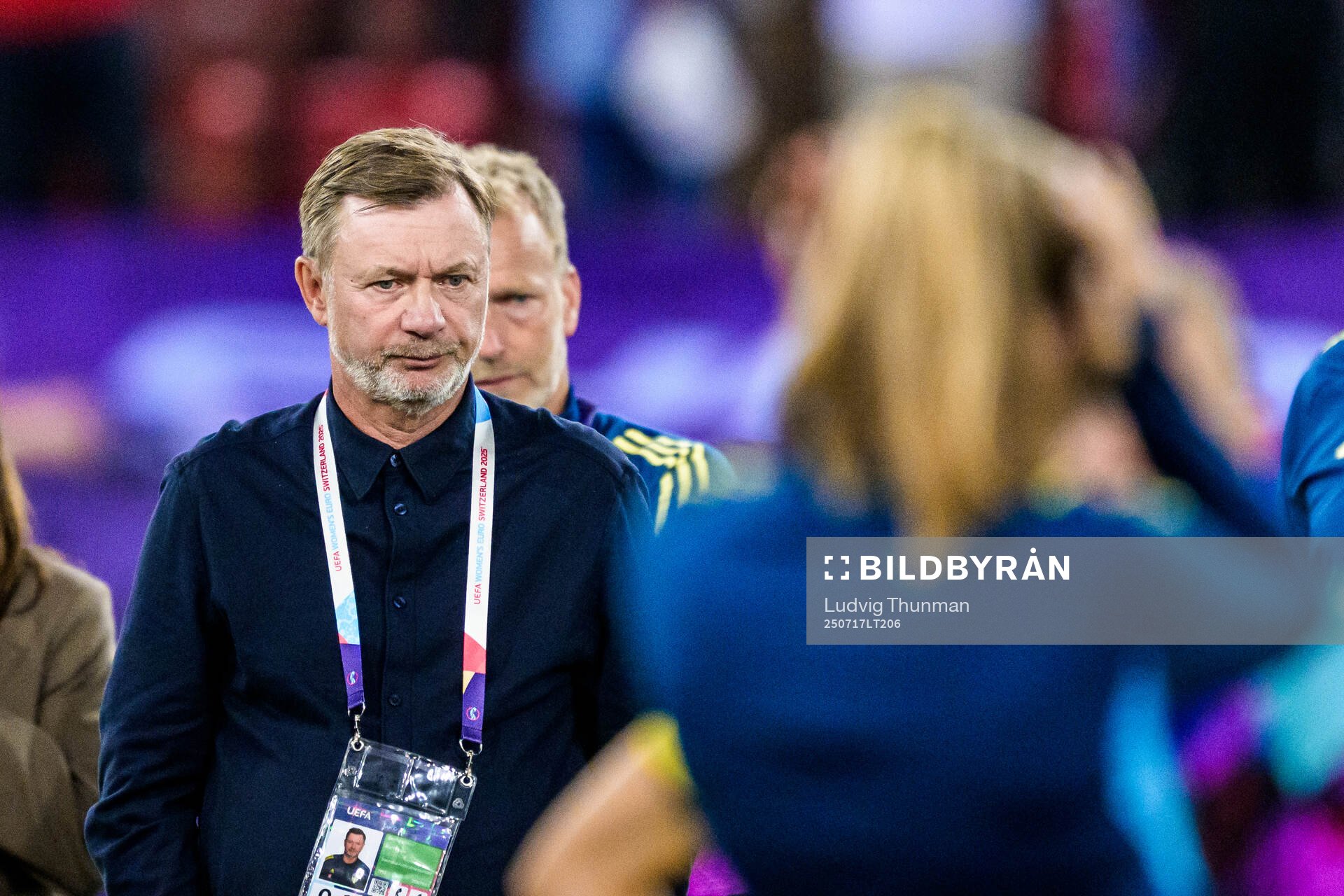 Head coach Peter Gerhardsson of Sweden looks dejected