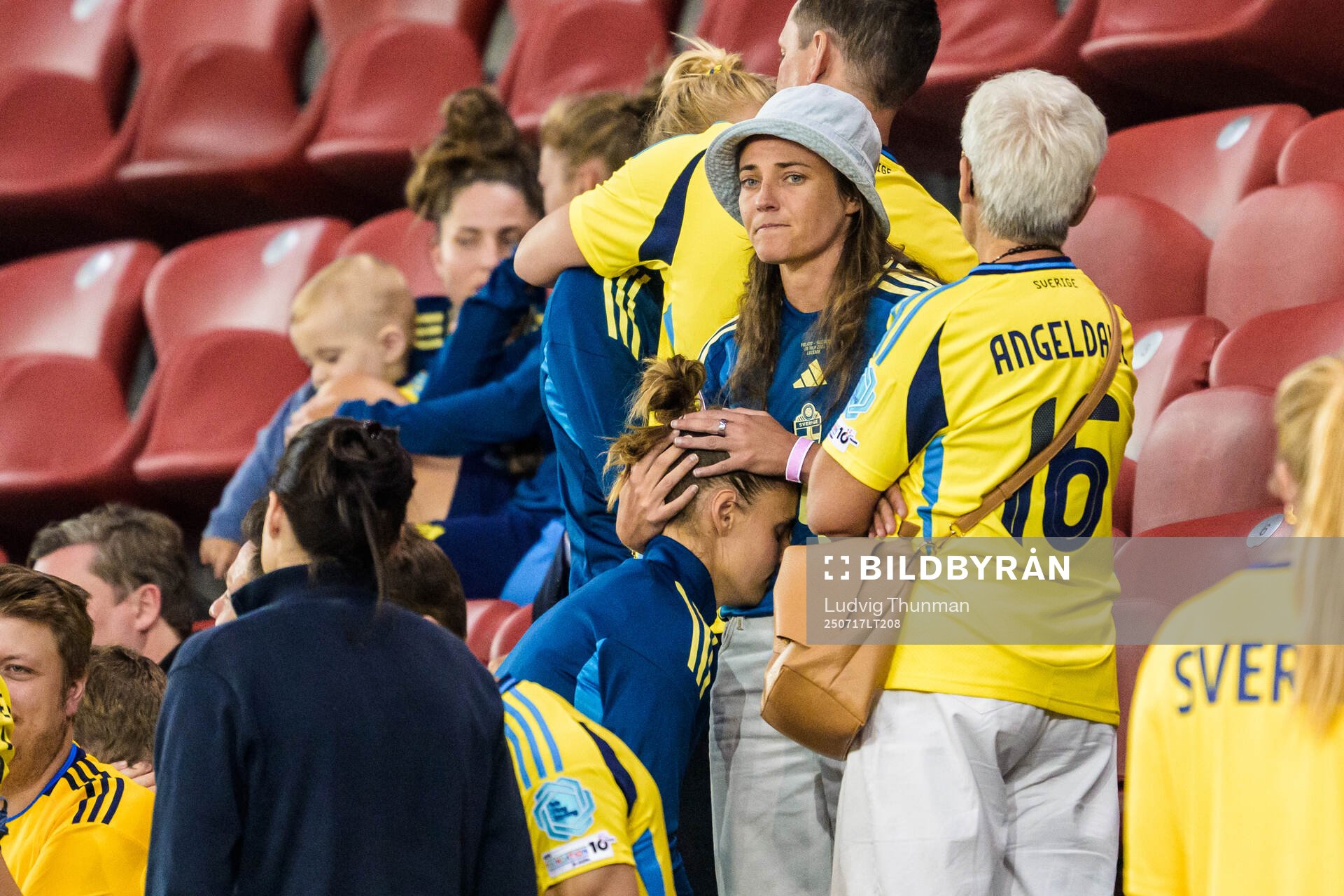 Nathalie Björn of Sweden looks dejected