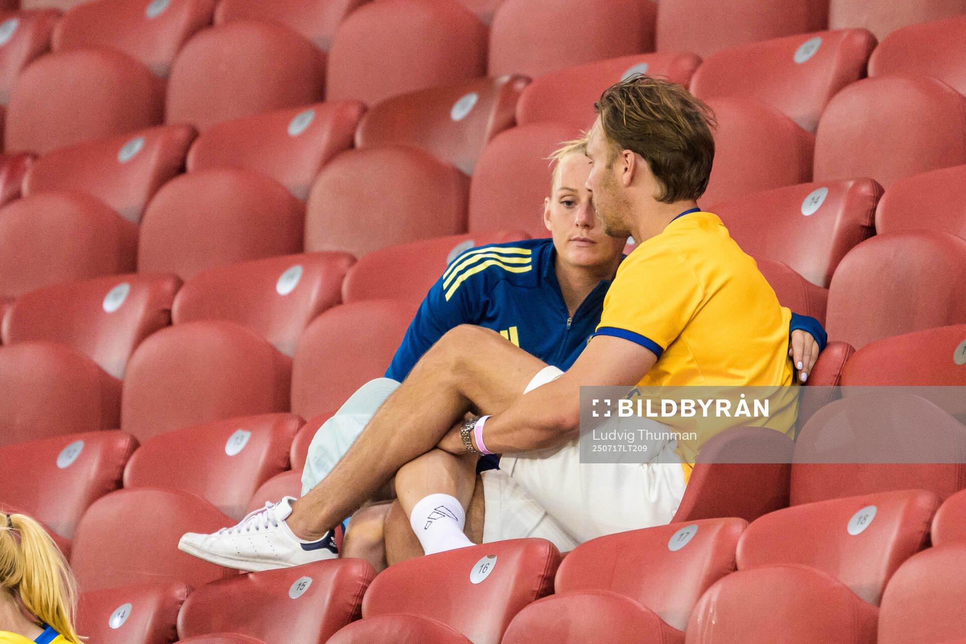 Stina Blackstenius of Sweden looks dejected