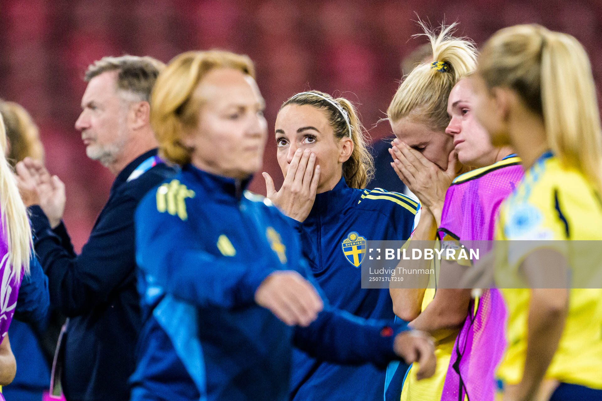 Kosovare Asllani of Sweden looks dejected