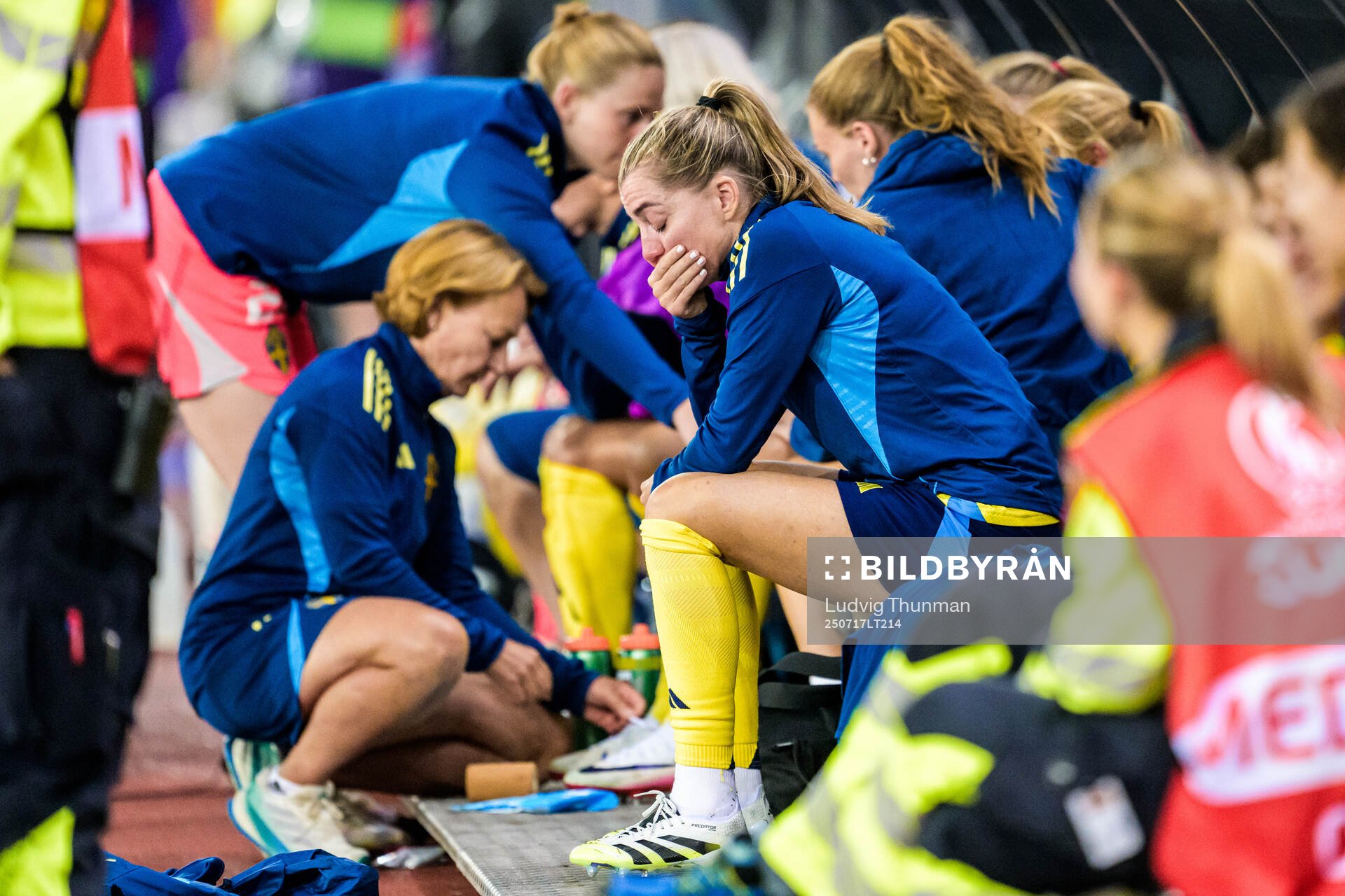 Linda Sembrant of Sweden looks dejected