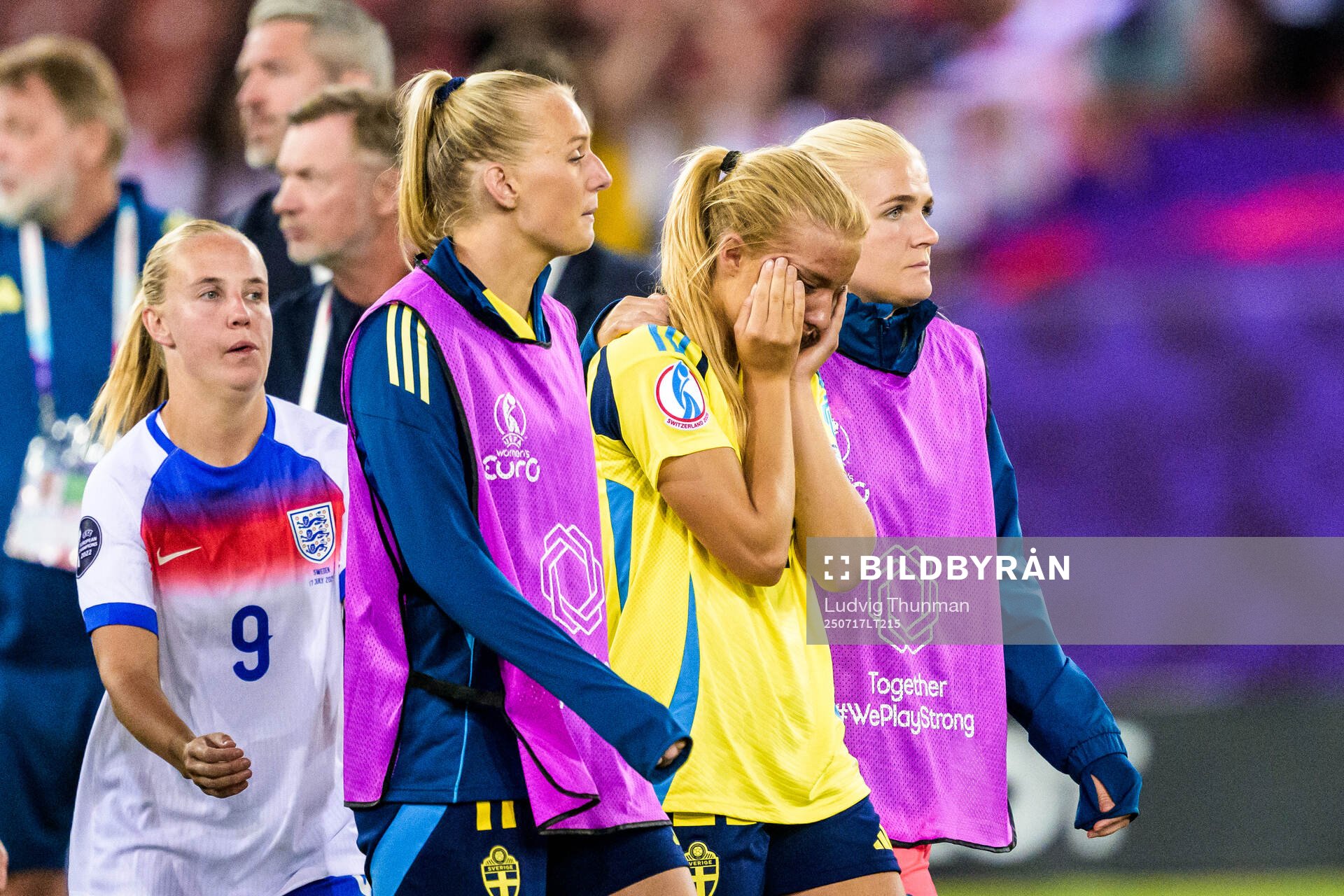 Smilla Holmberg of Sweden looks dejected