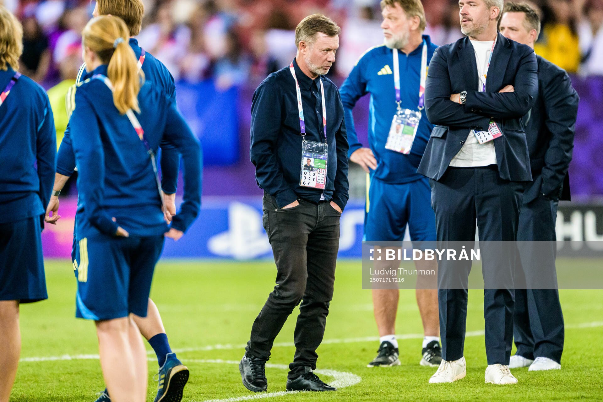 Head coach Peter Gerhardsson of Sweden looks dejected