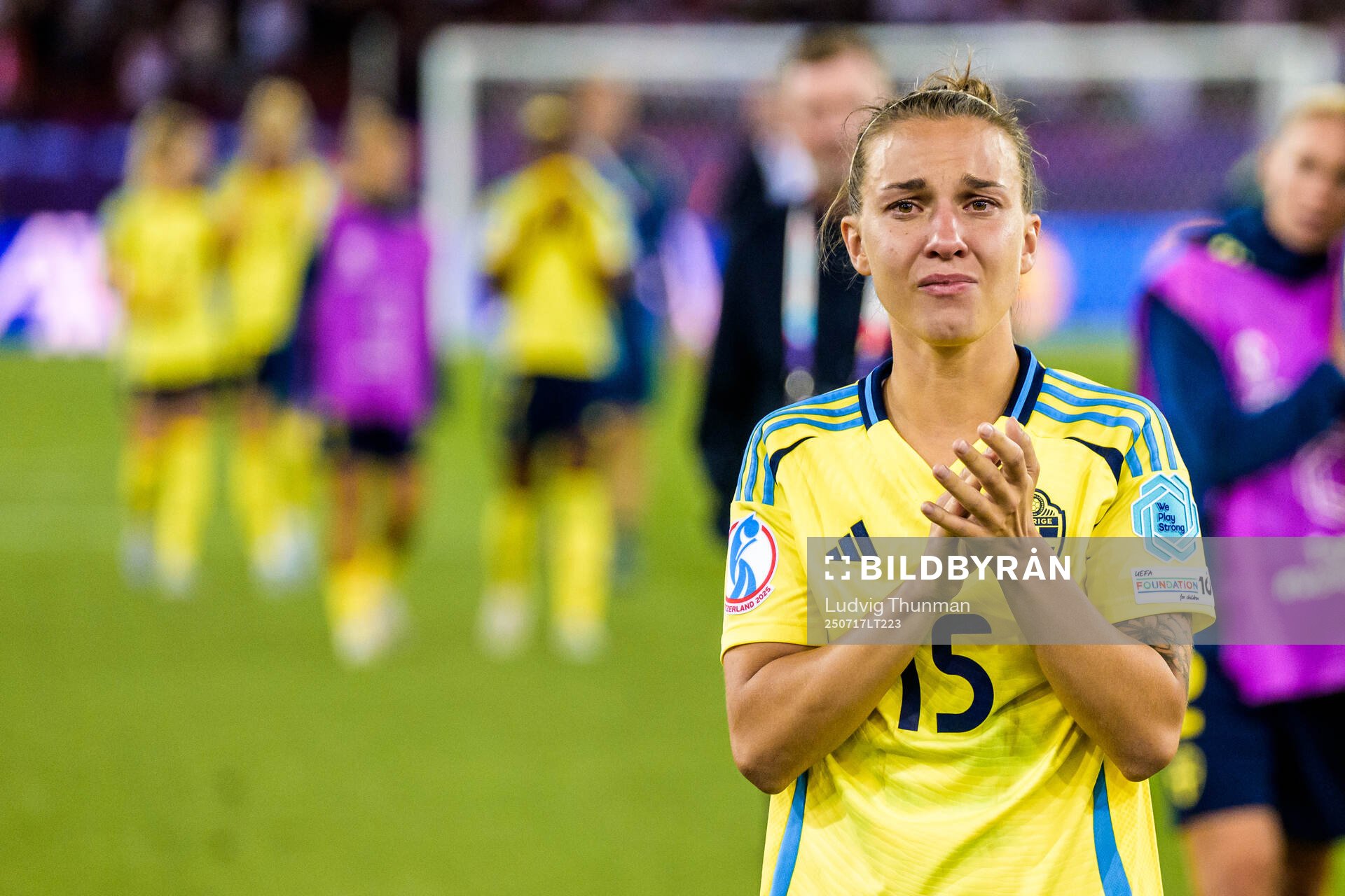 Julia Zigiotti Olme of Sweden looks dejected