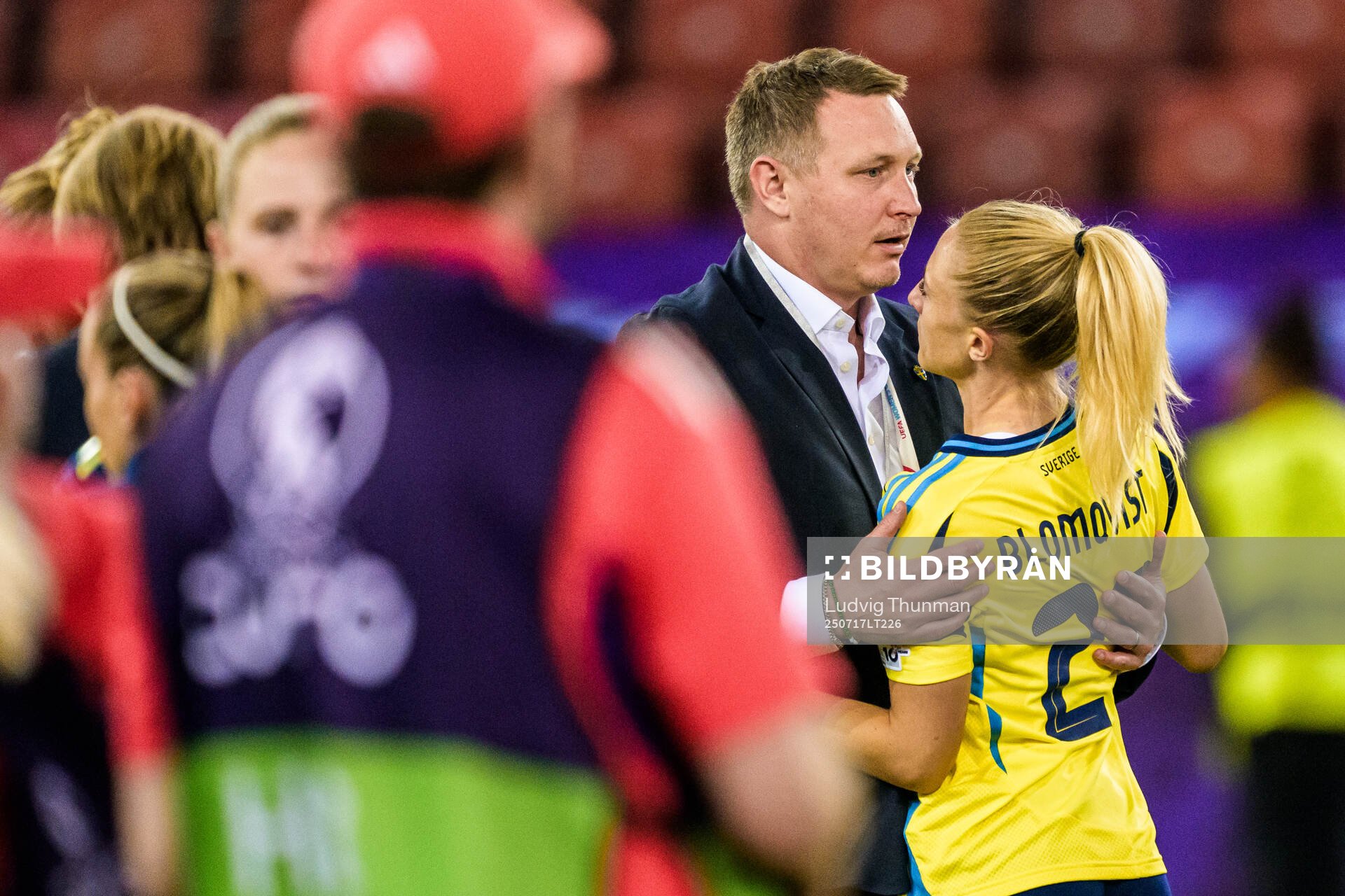 Kim Källström and Rebecka Blomqvist of Sweden