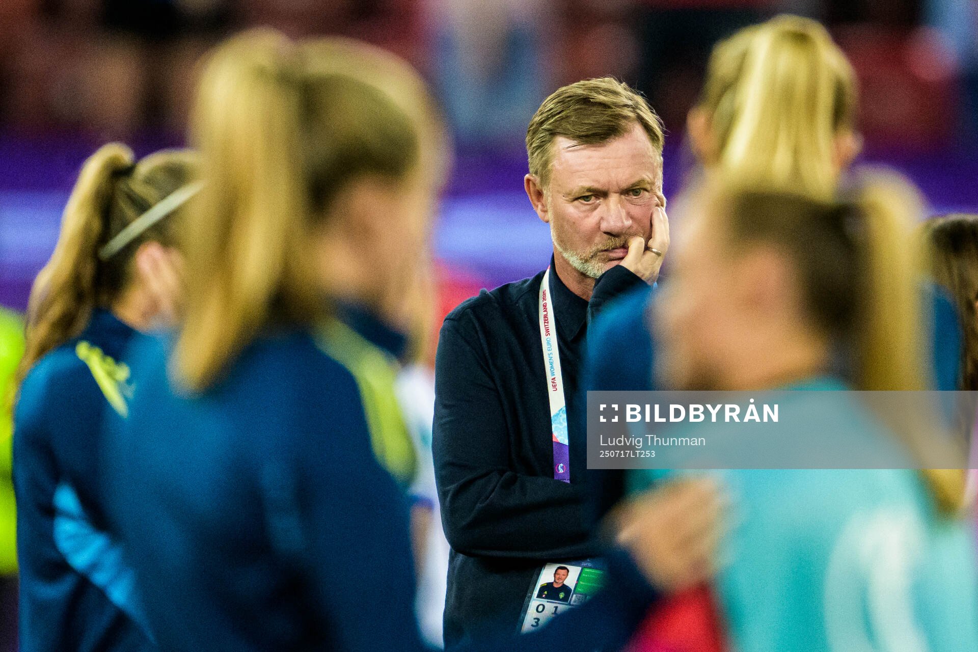 Head coach Peter Gerhardsson of Sweden looks dejected