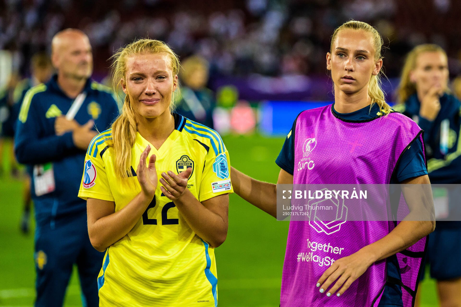 Smilla Holmberg of Sweden looks dejected