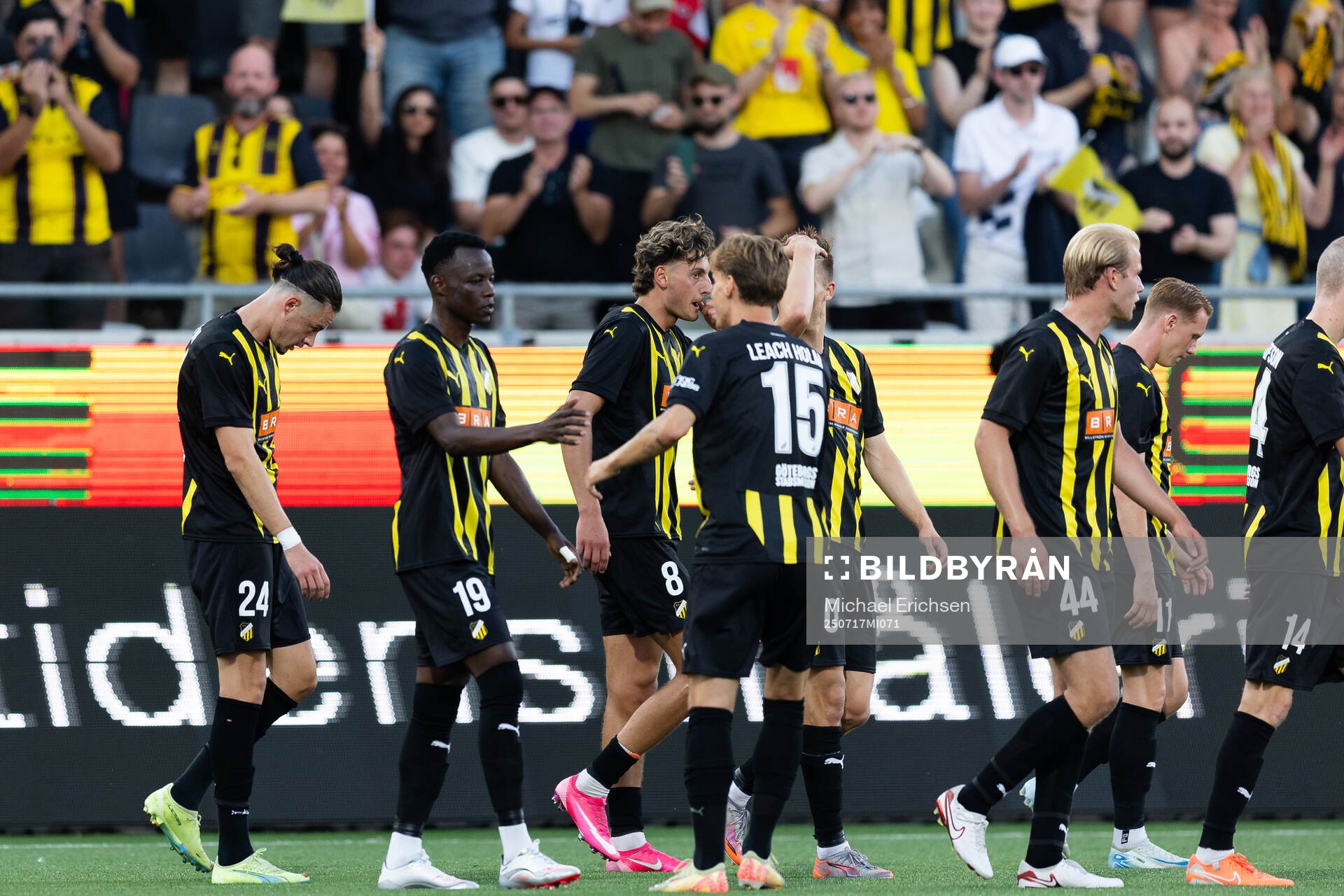 John Paul Dembe of Häcken celebrates