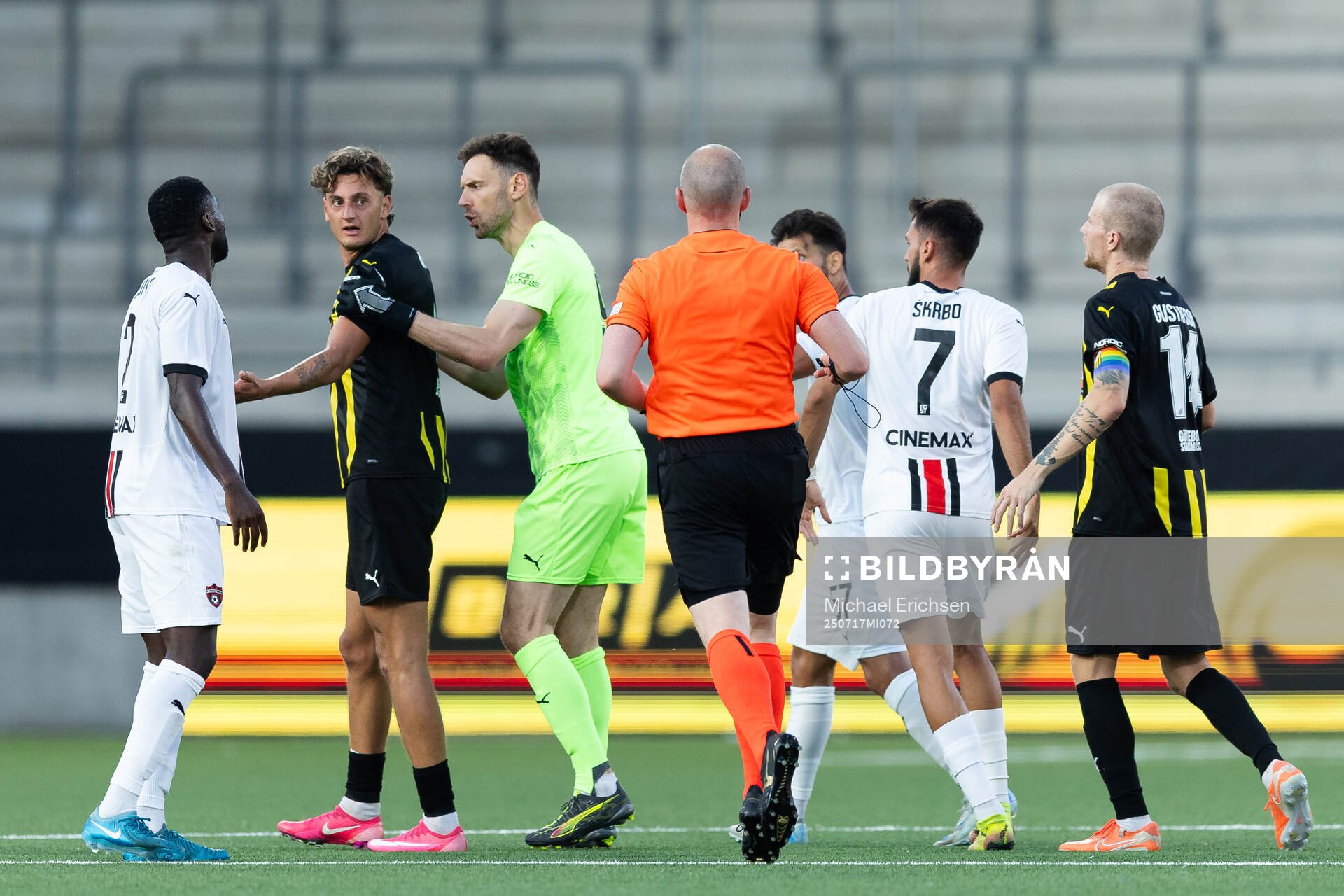 Patrick Nwadike of Spartak Trnava and Silas Andersen and