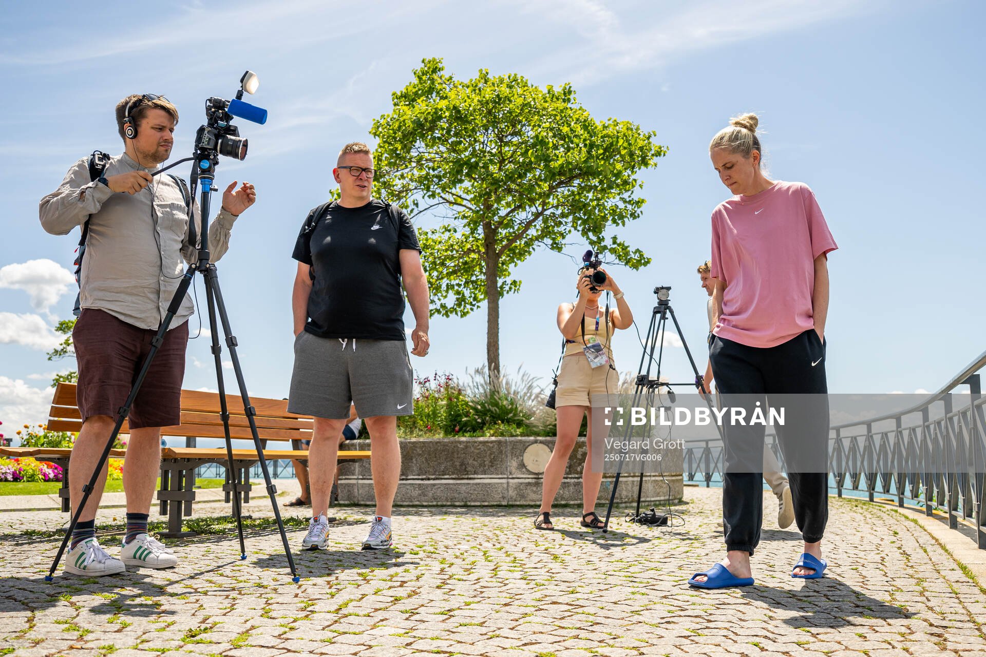 Media officer Henning Sverdrup and Gemma Grainger, head
