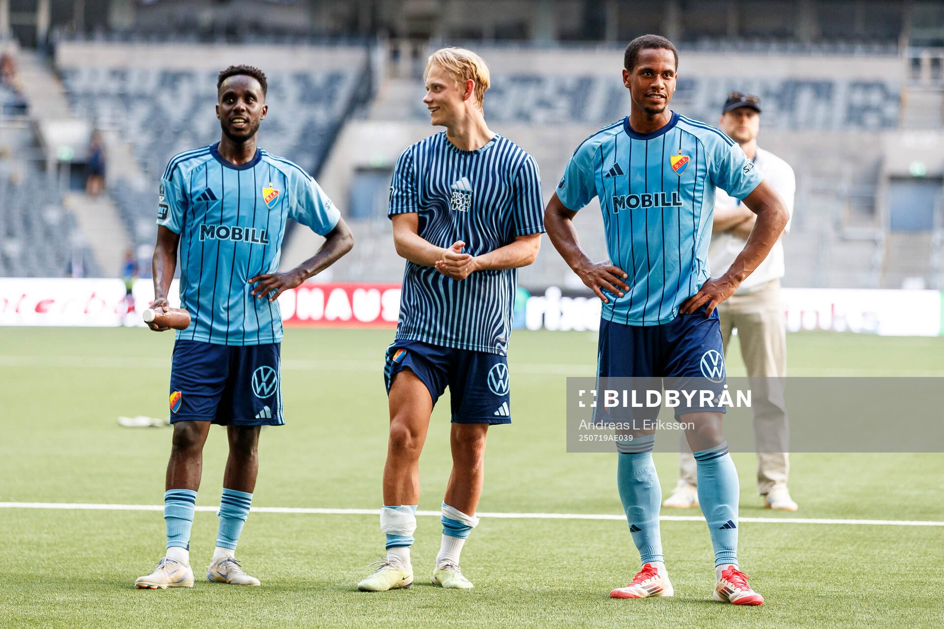 Djurgårdens Tokmac Nguen, Tobias Gulliksen och Zakaria Sawo