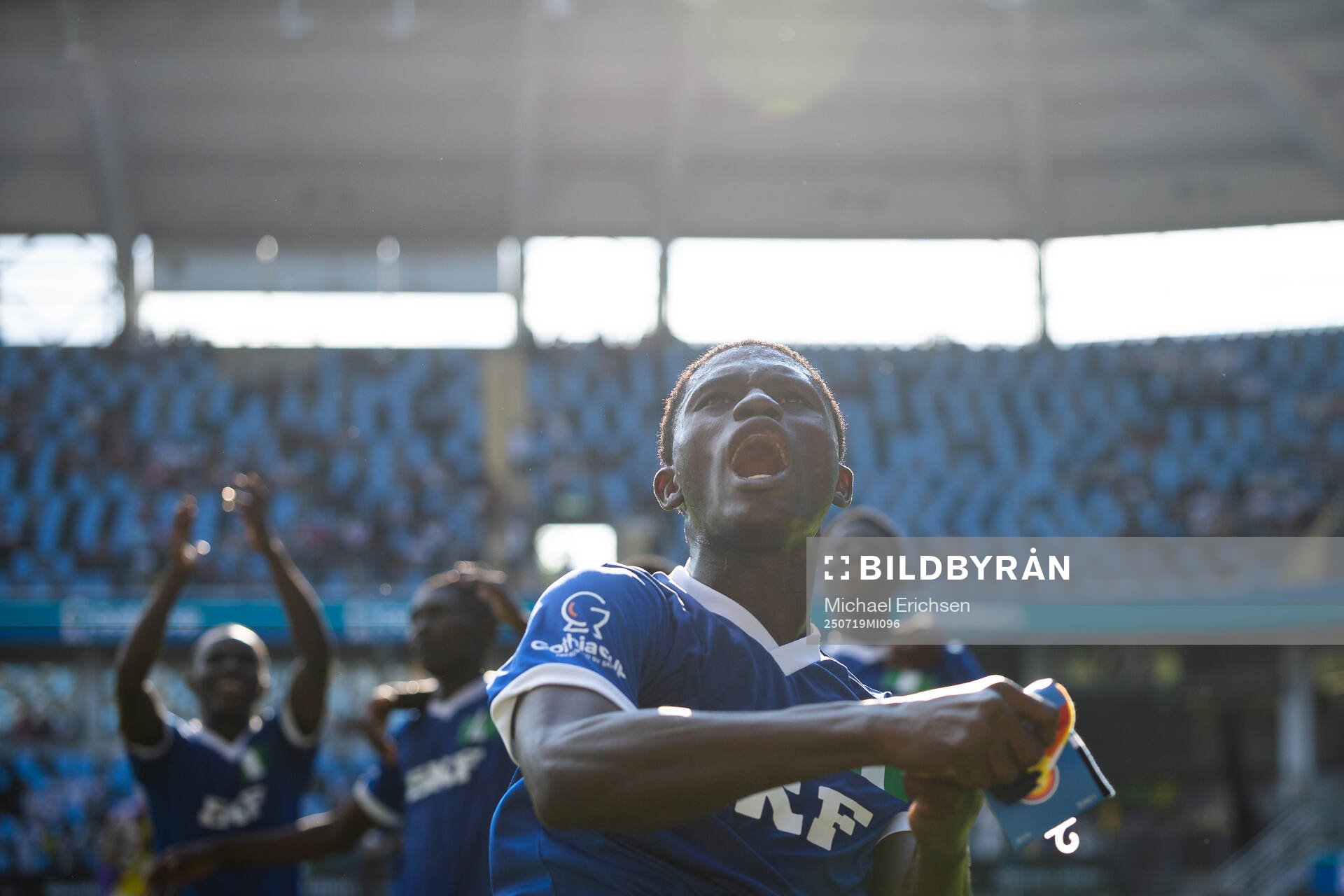 Nigerian Eagles spelare jublar