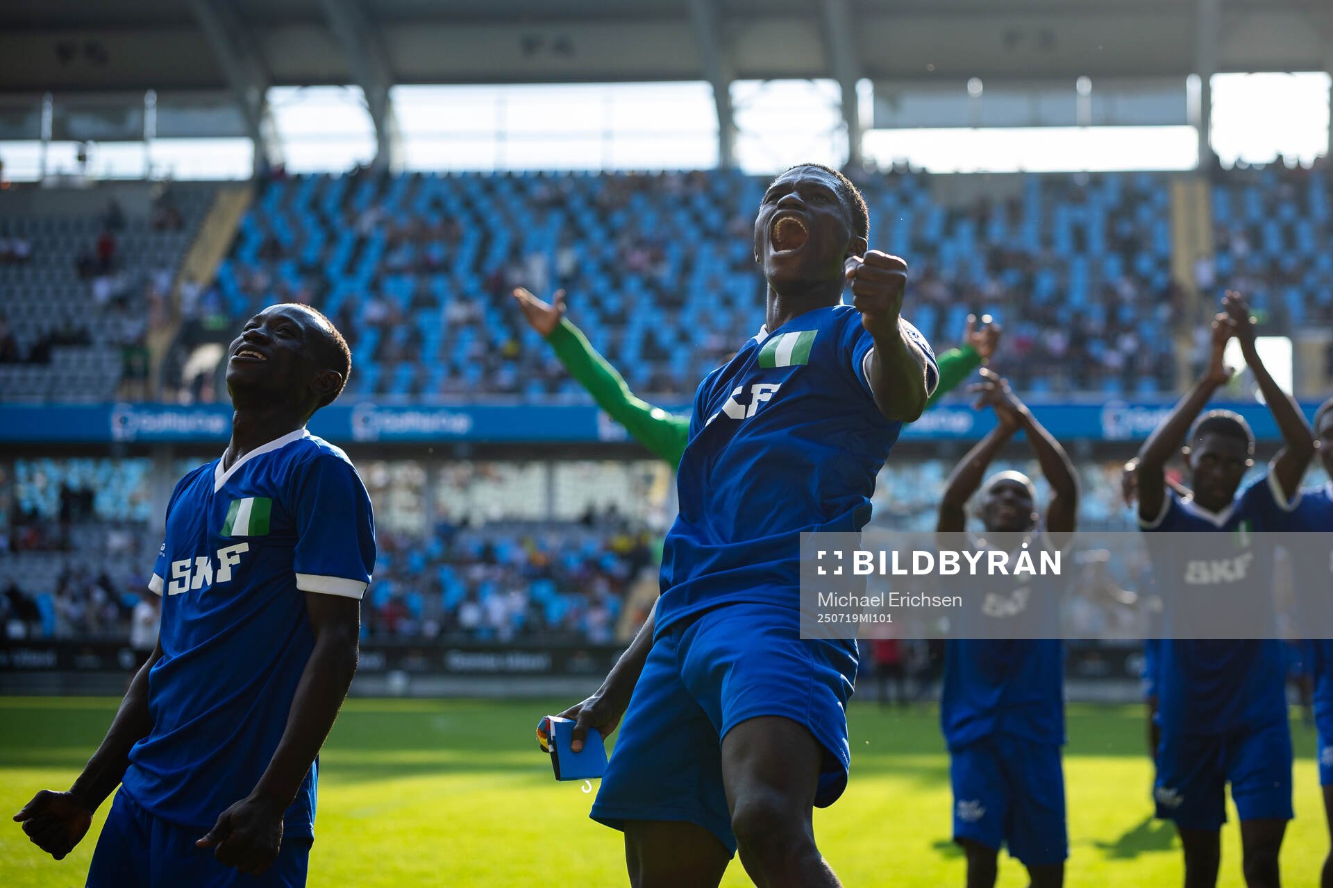 Nigerian Eagles spelare jublar
