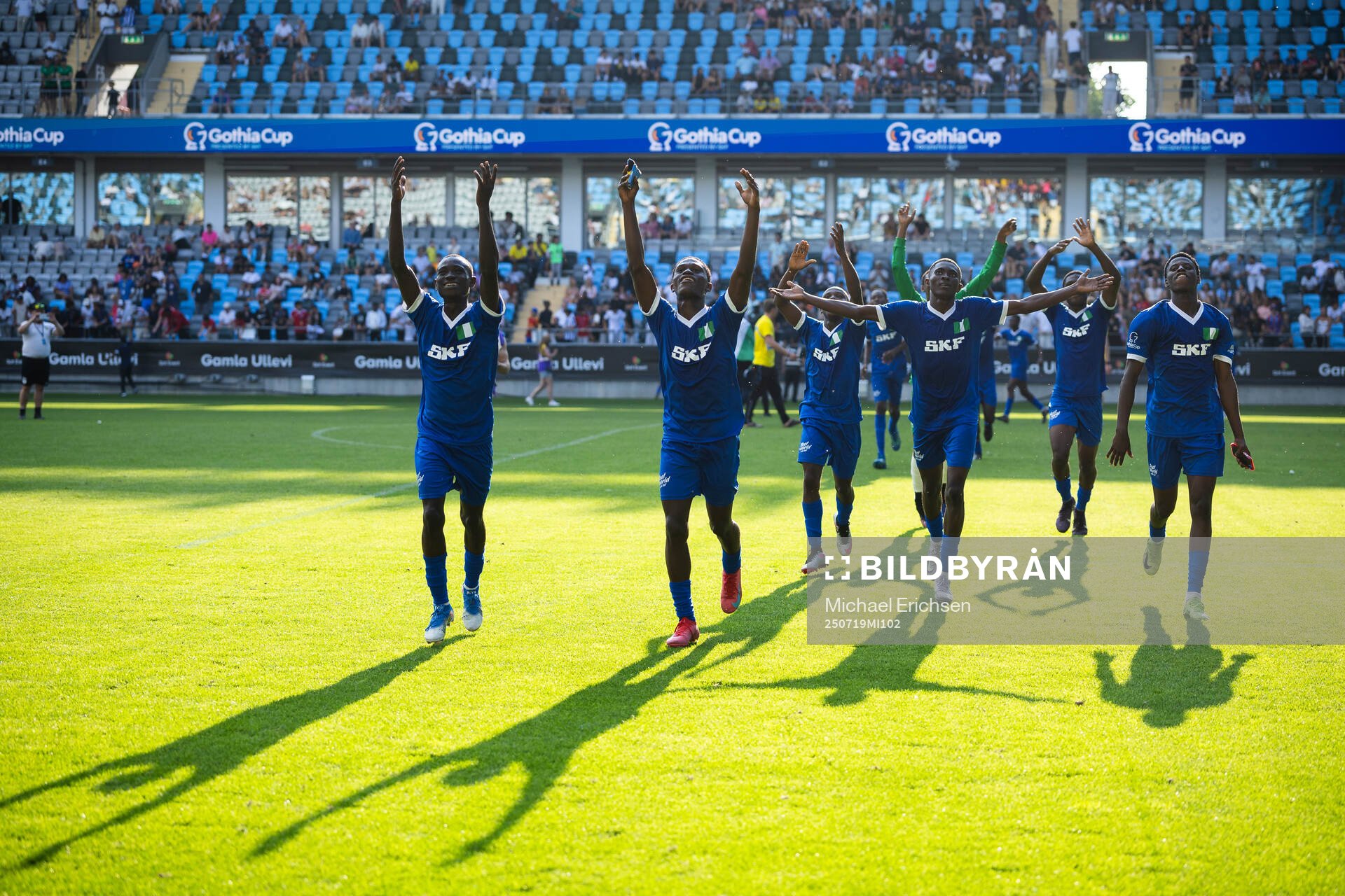 Nigerian Eagles spelare jublar