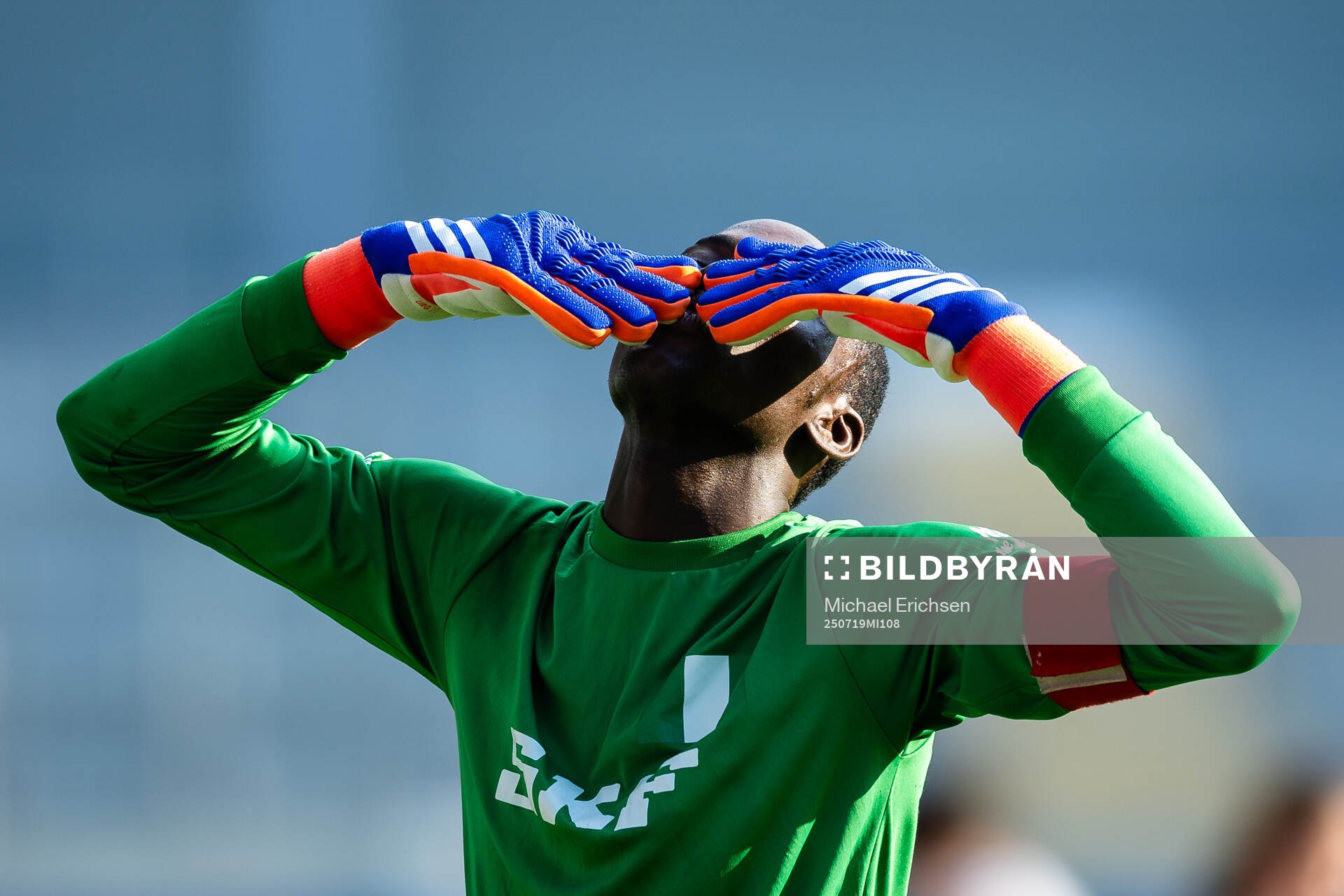 Nigerian Eagles målvakt jublar