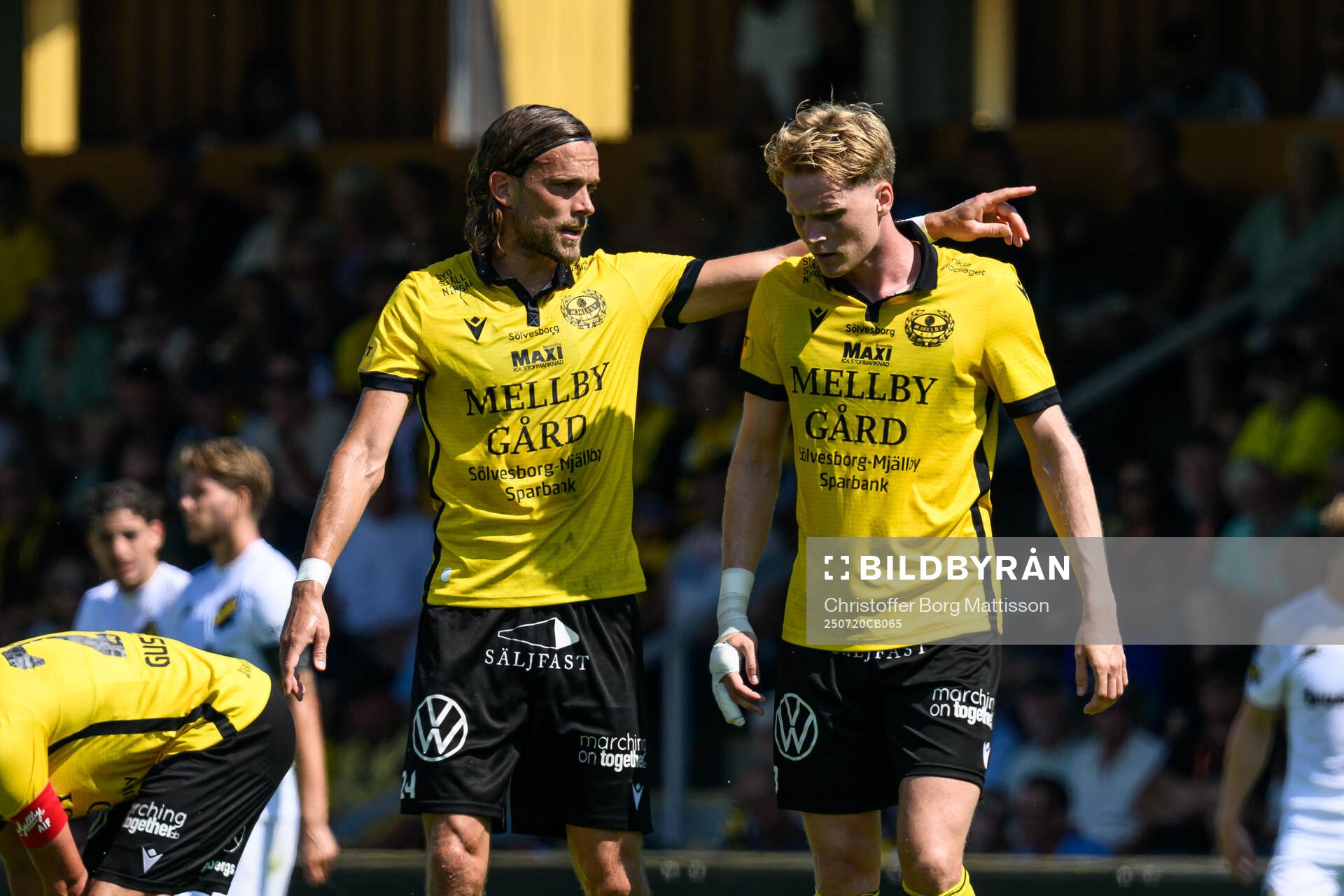 Mjällbys Tom Pettersson och Jacob Kiilerich Rask